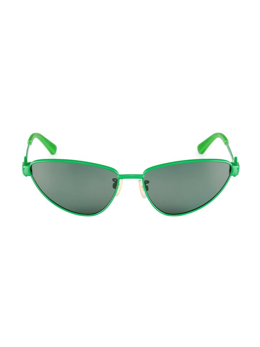 Bottega Veneta Triangle Metal 59MM Cat-Eye Sunglasses | Saks