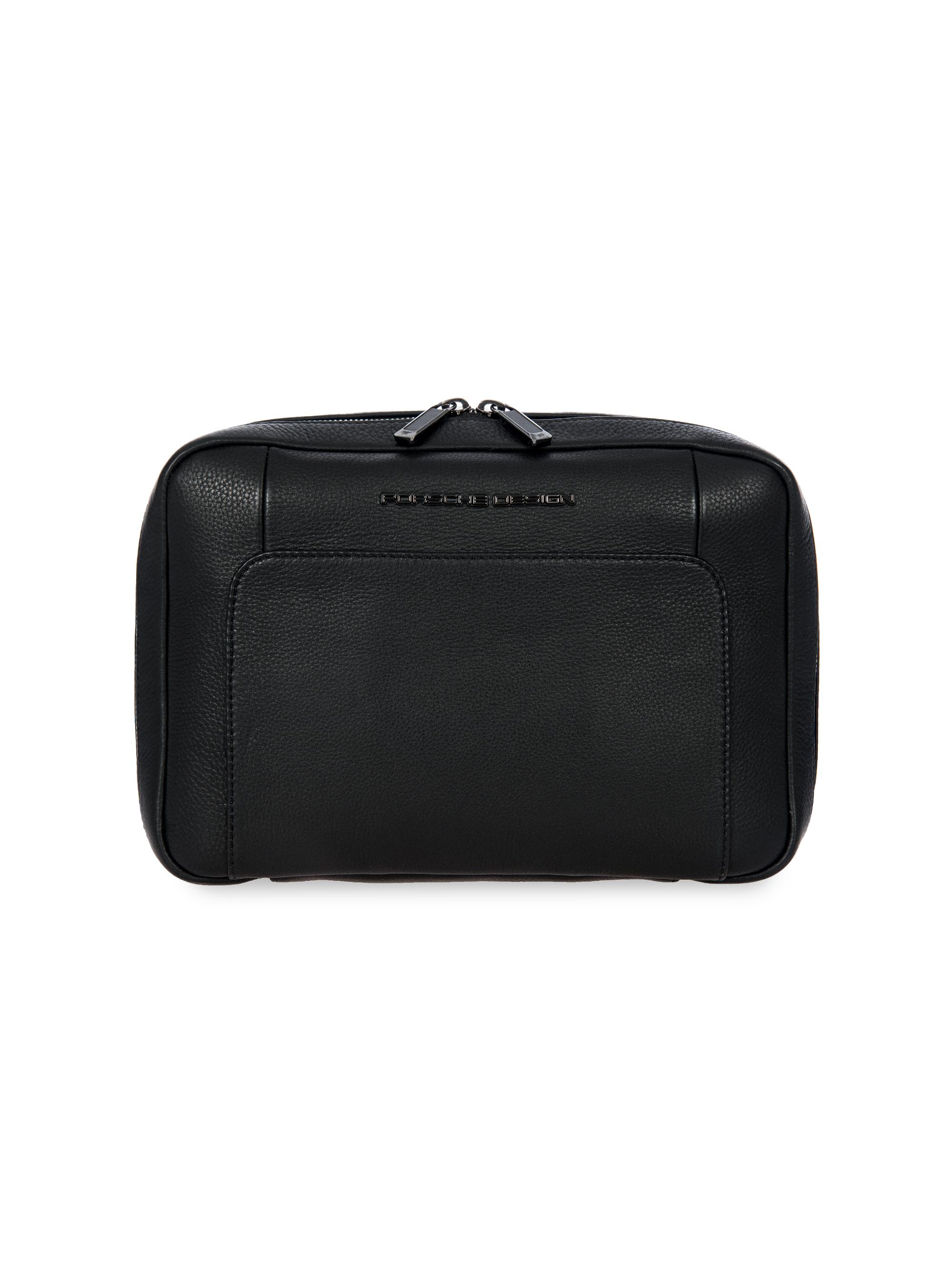 Porsche Design Men's  Roadster Leather Washbag - Black