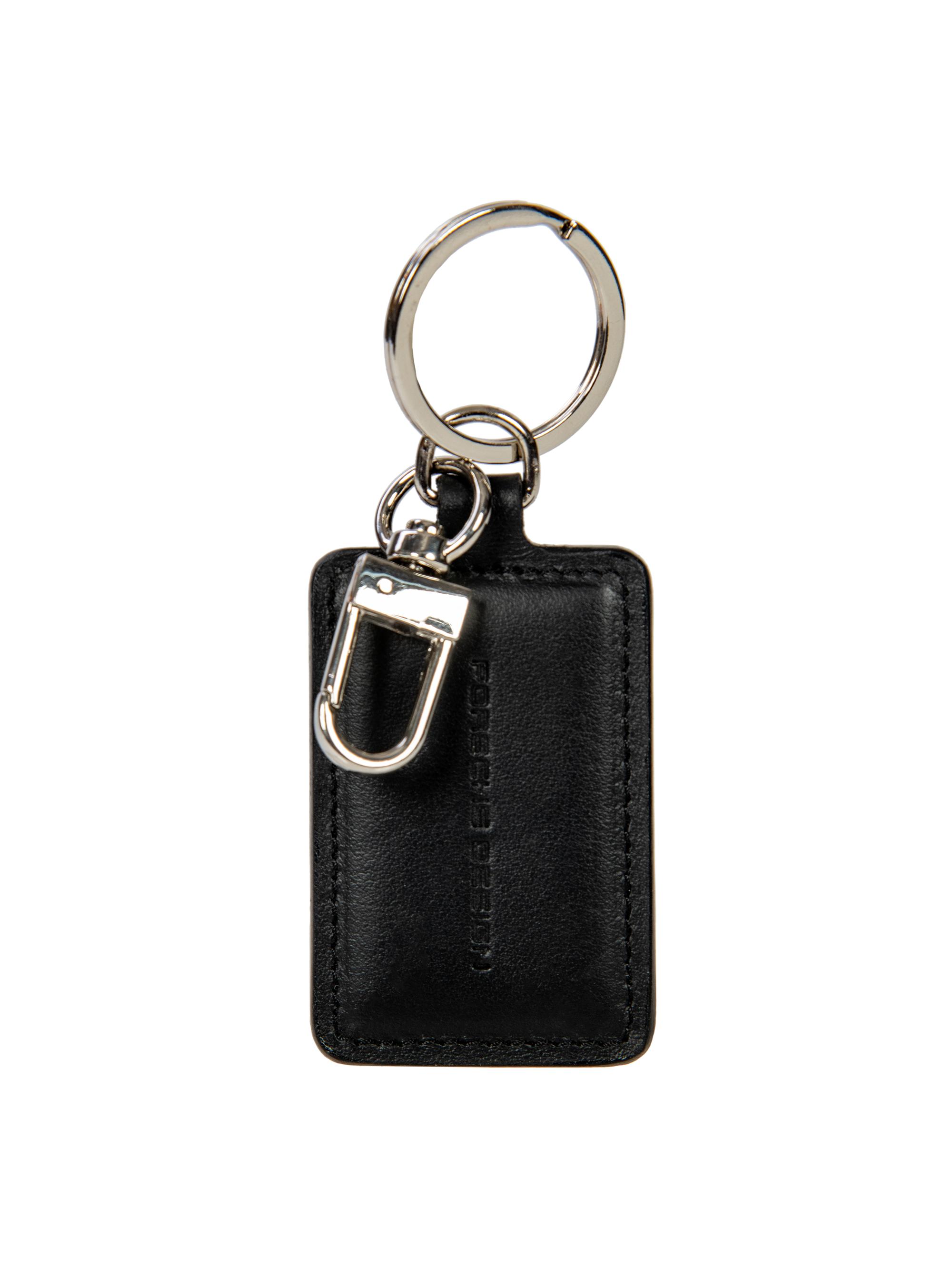 Porsche Design Men's Leather Keyring Square - Black