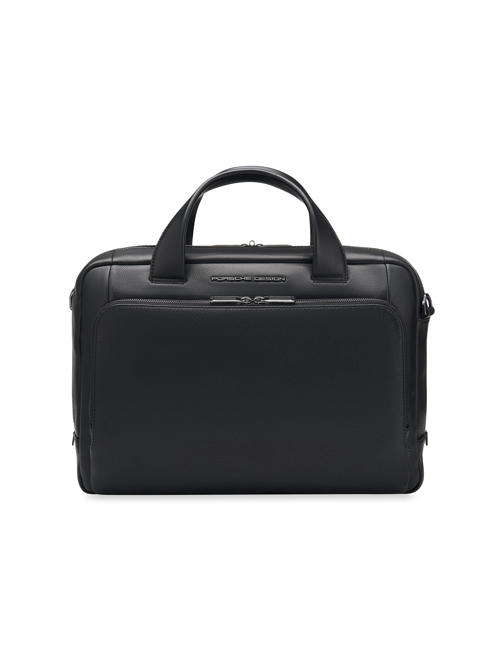 Porsche Design Men's Roadster Small Leather Briefcase - Black