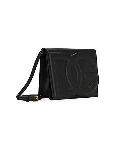 DG Leather Flap Crossbody Bag