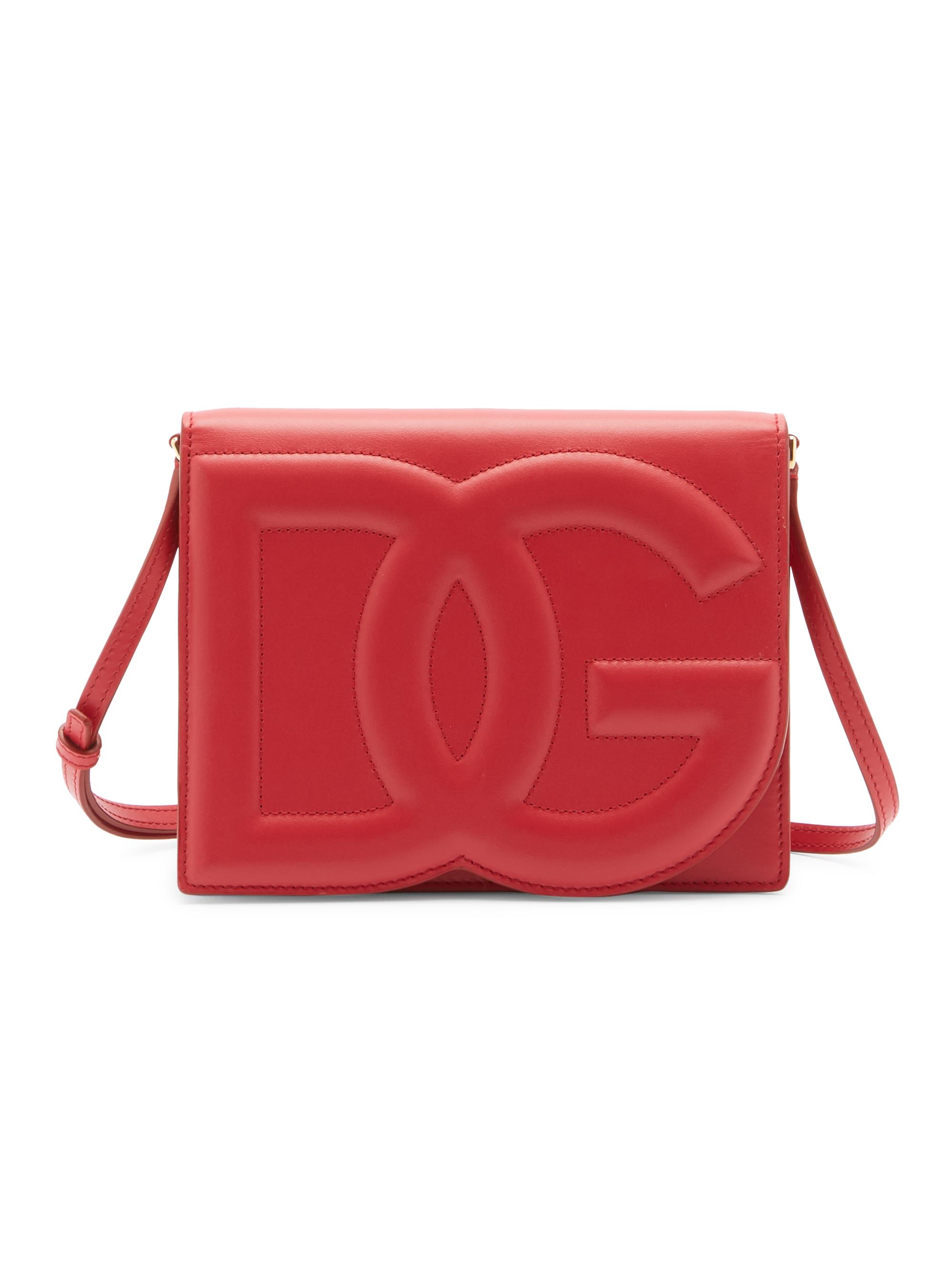 Dolce & Gabbana Women's DG Leather Flap Crossbody Bag - Red