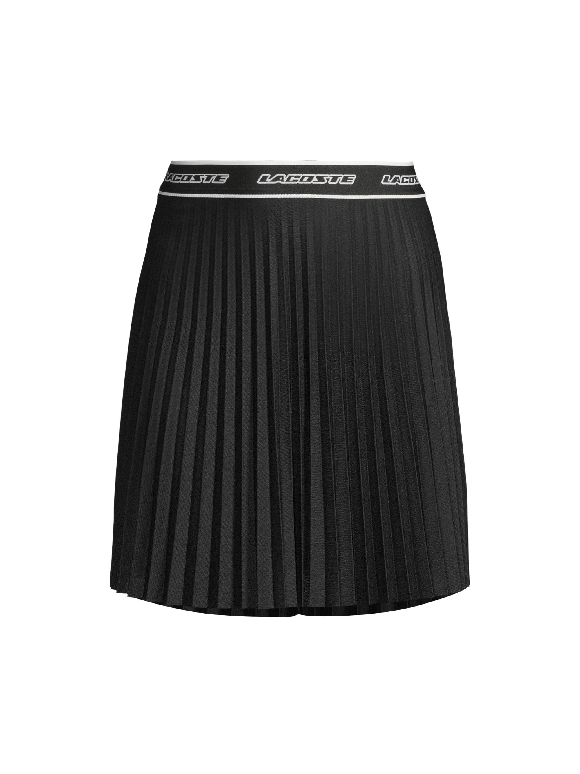 Lacoste Women's Pleated Logo Tennis Skirt - Black