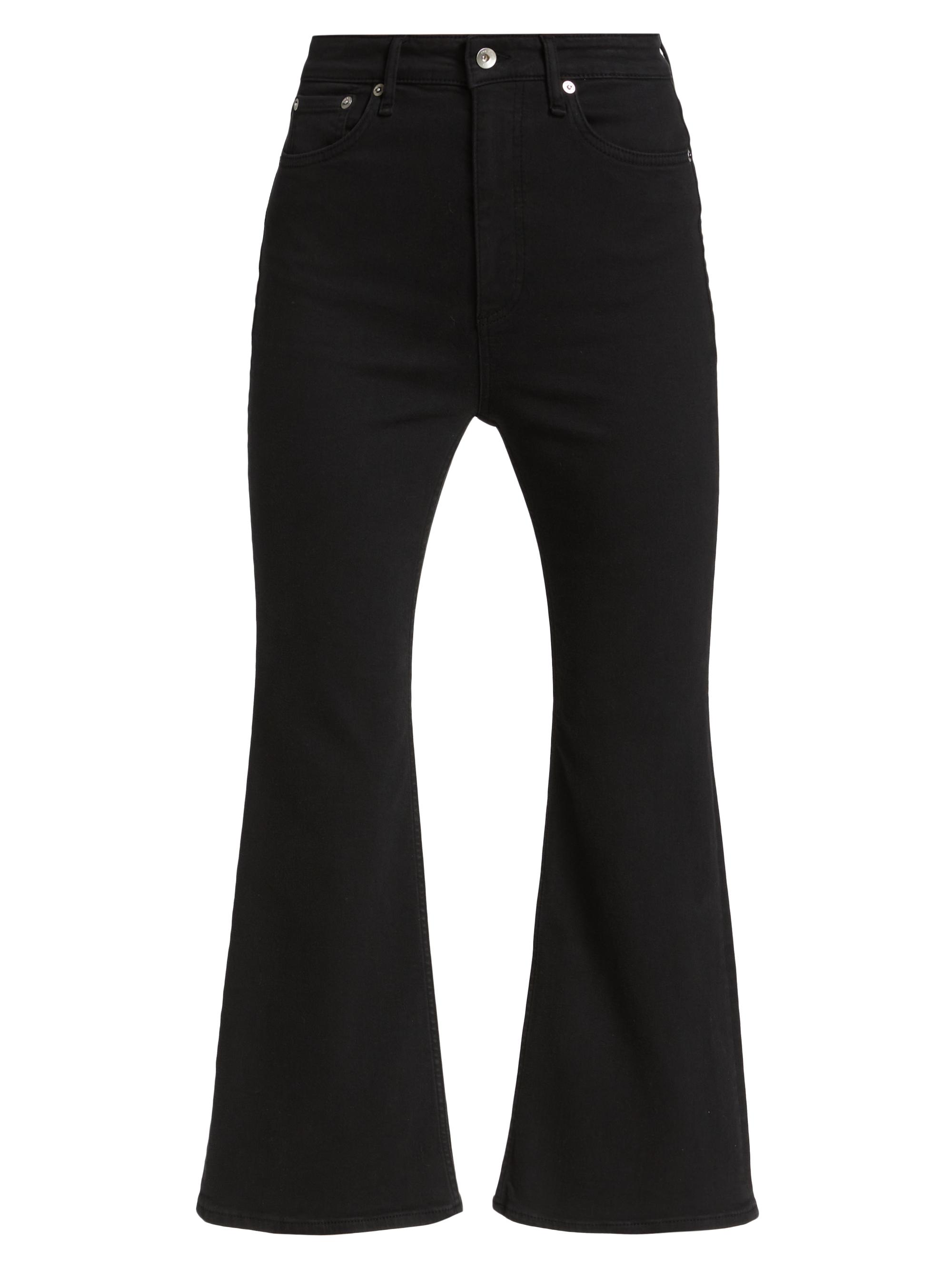 rag & bone Women's Casey High-Rise Ankle Flare - Black