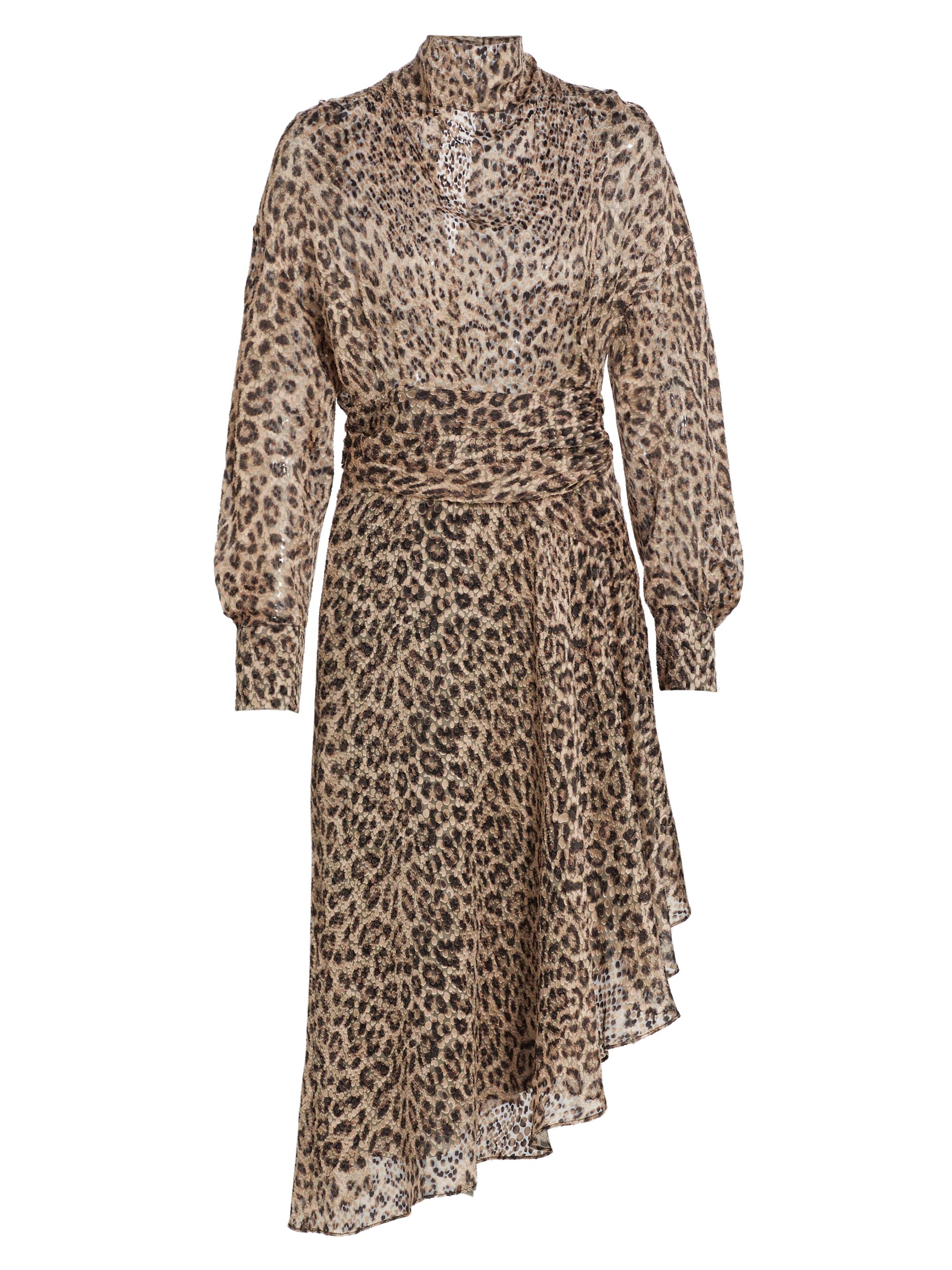 IRO Women's Mataori Animal Asymmetric Dress - Black Leopard