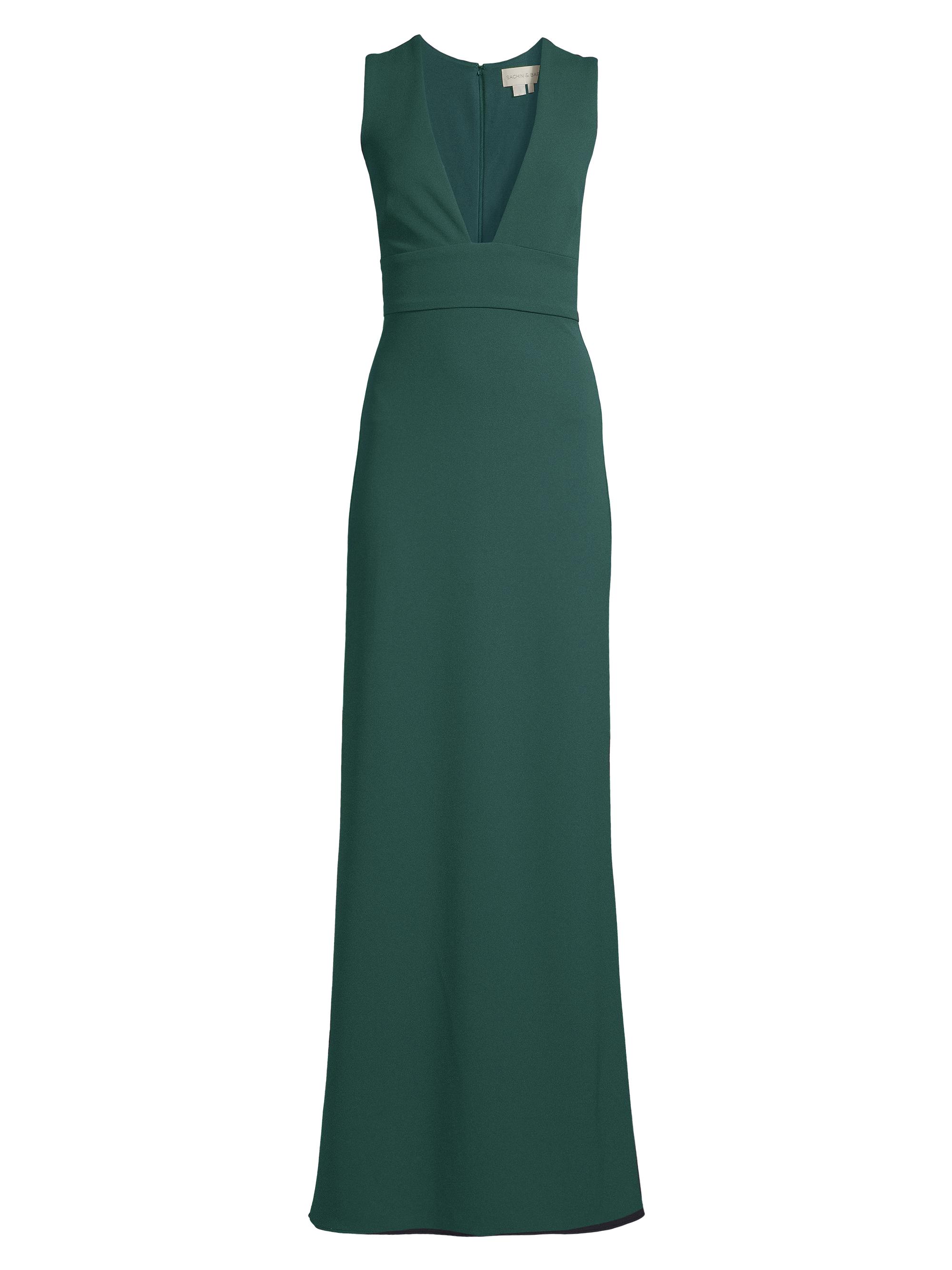 Sachin & Babi Women's Loretta Stretch Crepe Sleeveless Gown - Emerald