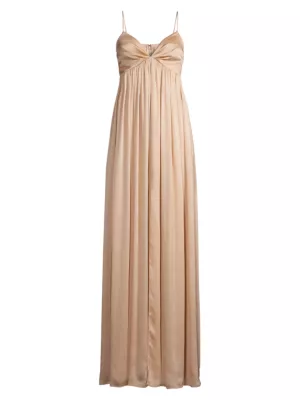 Saks Champagne Evening Gowns