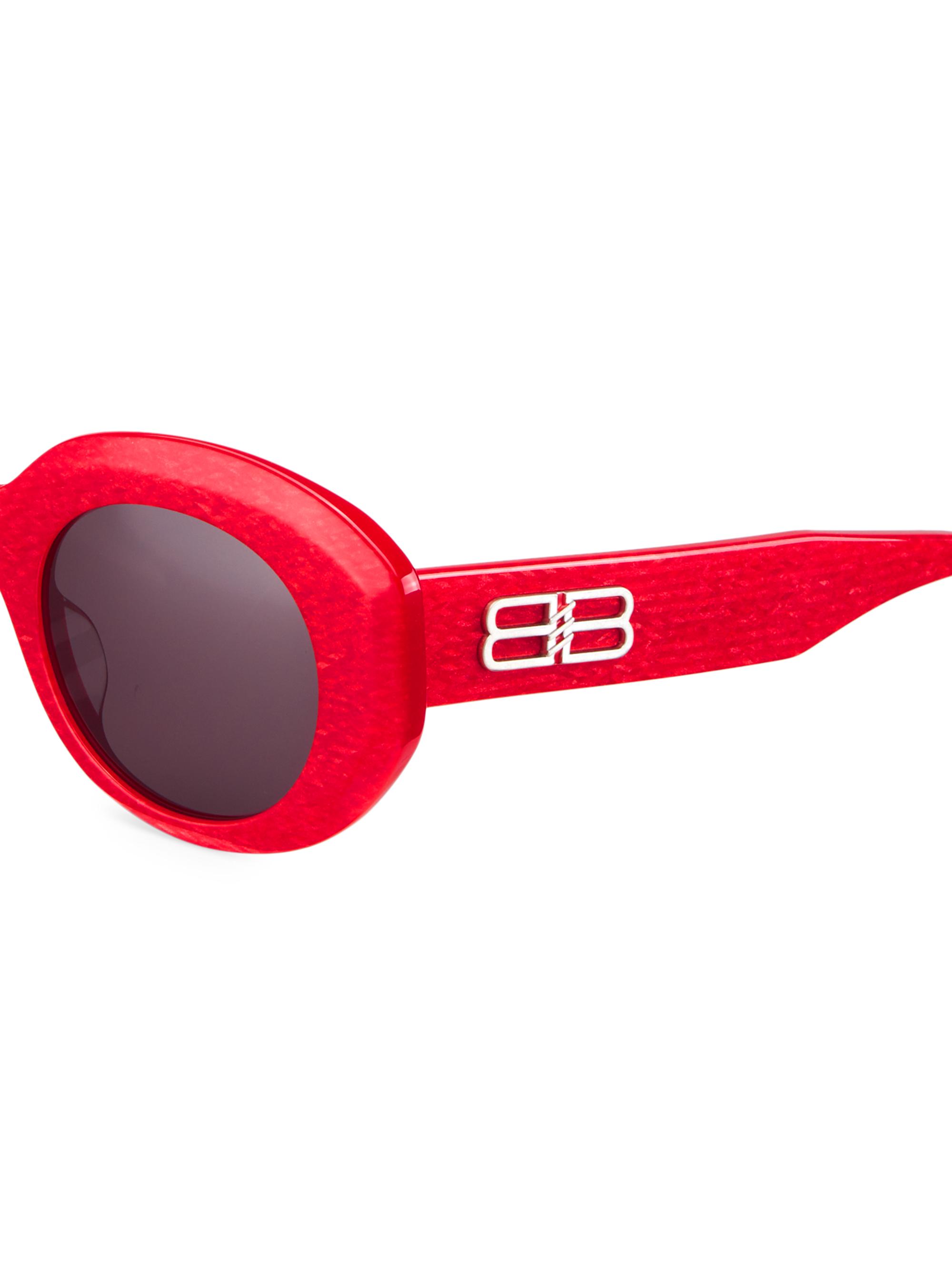 早い者勝ちバレンシアガRed Rive Gauche round acetate