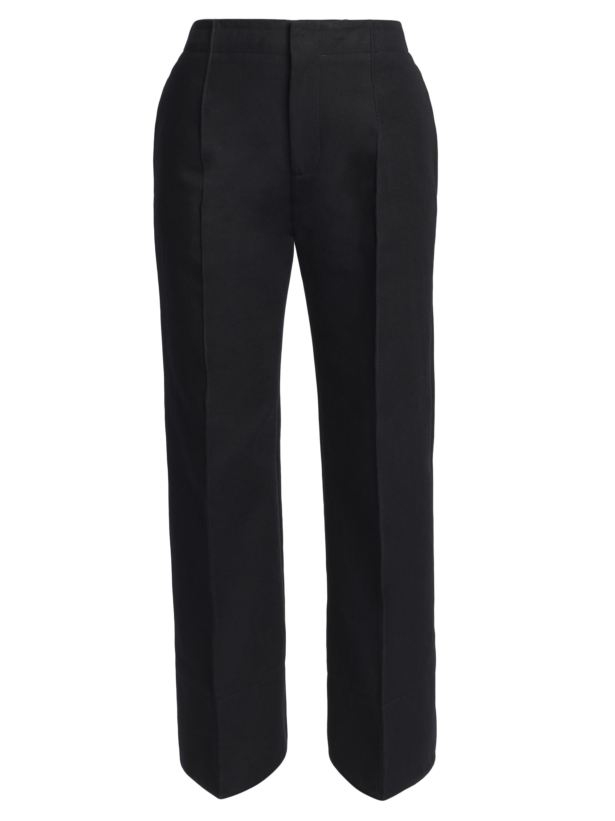 Bottega Veneta Women's Canvas Flat-Front Trousers - Space