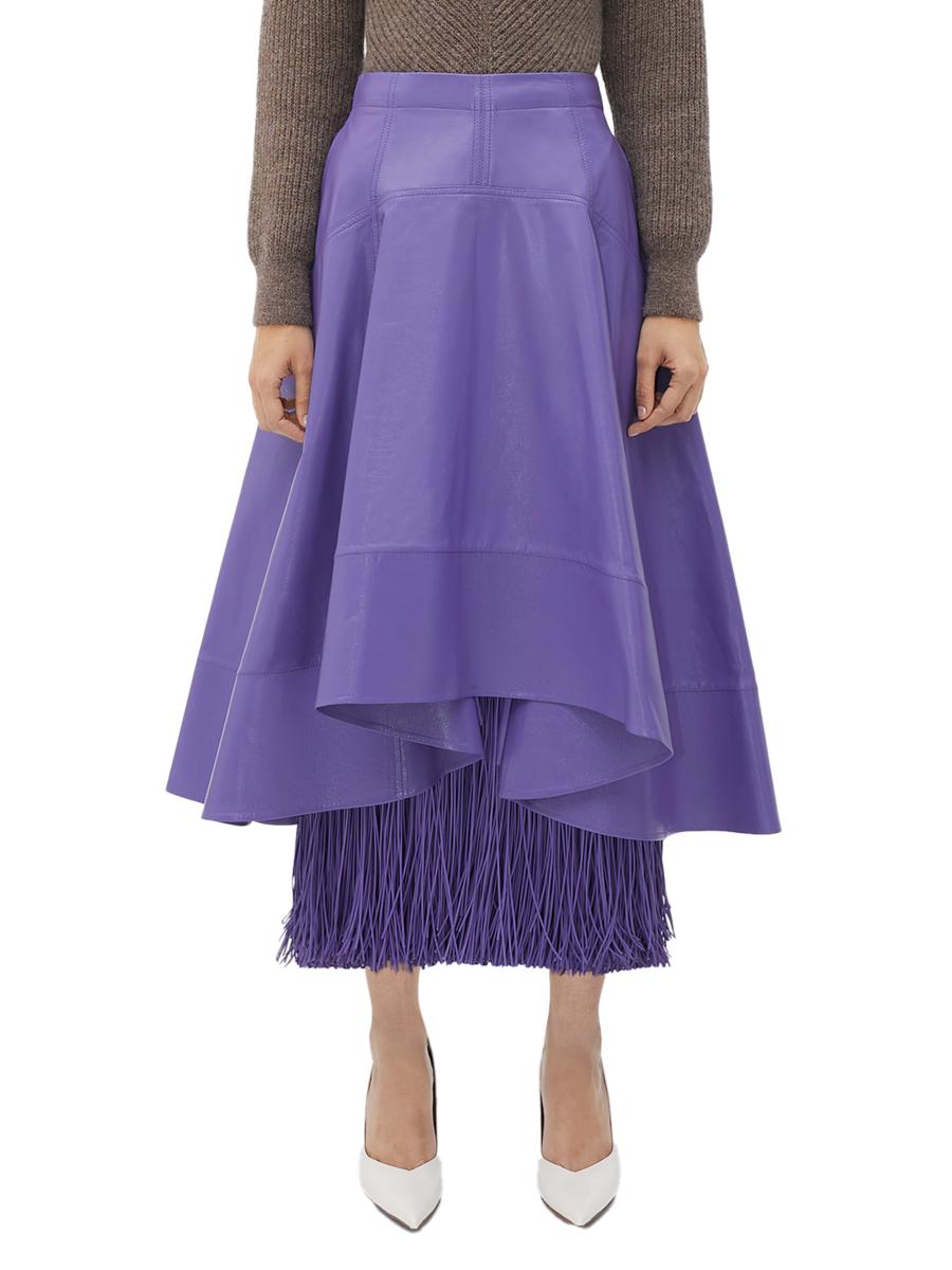 スカート BOTTEGA VENETA FW25 White lace skirt (835382V5ND0 9071) Bottega Veneta® Women's Wool And Silk Overdyed Skirt in