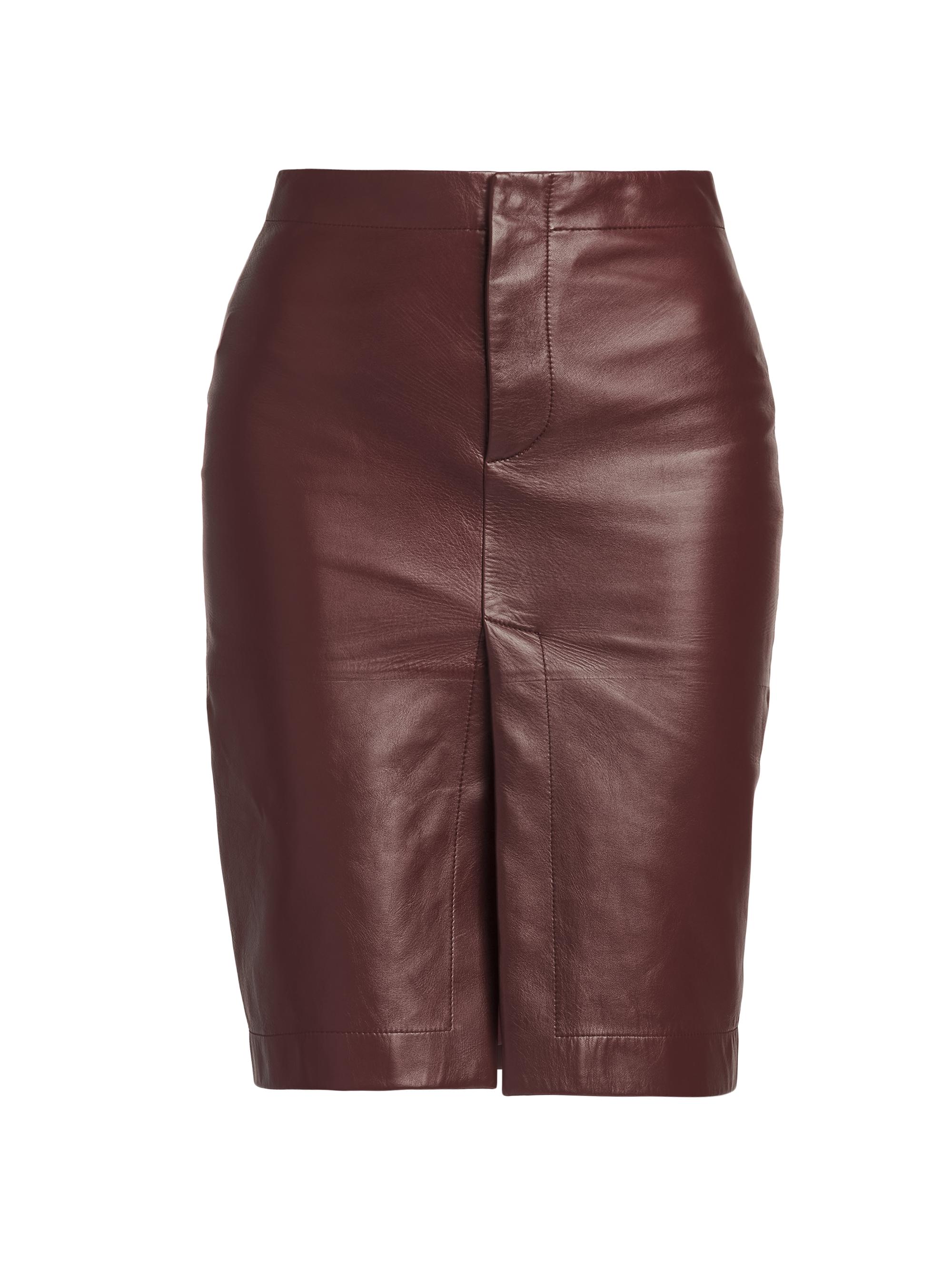 Bottega Veneta Women's Nappa Leather Pencil Skirt - Jam