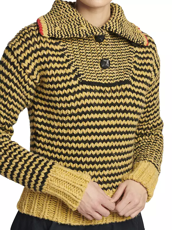 Shop Bottega Veneta Zig Zag Knit Sweater | Saks Fifth Avenue