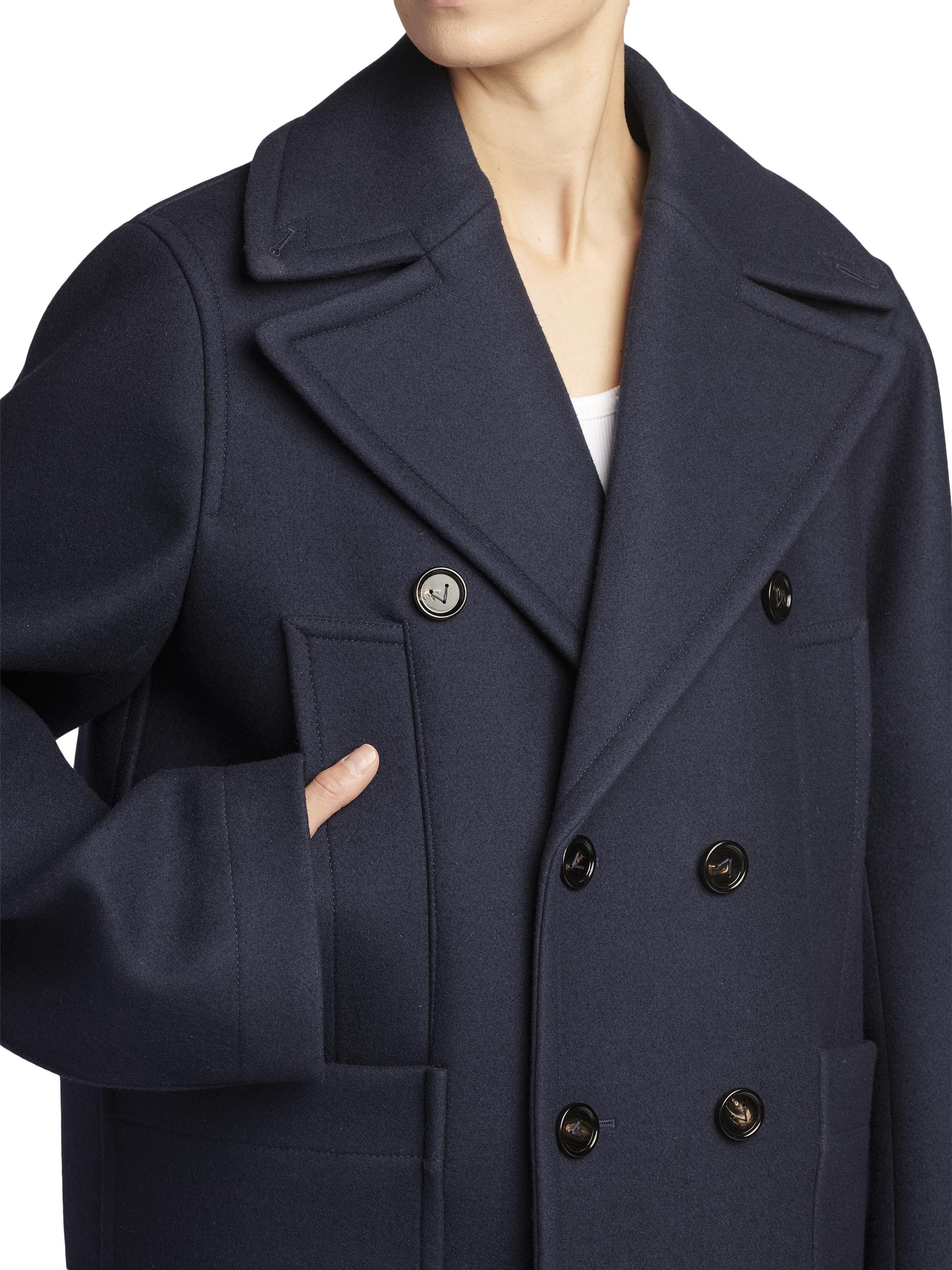 Kenzo notched-collar single-breasted coat - Black