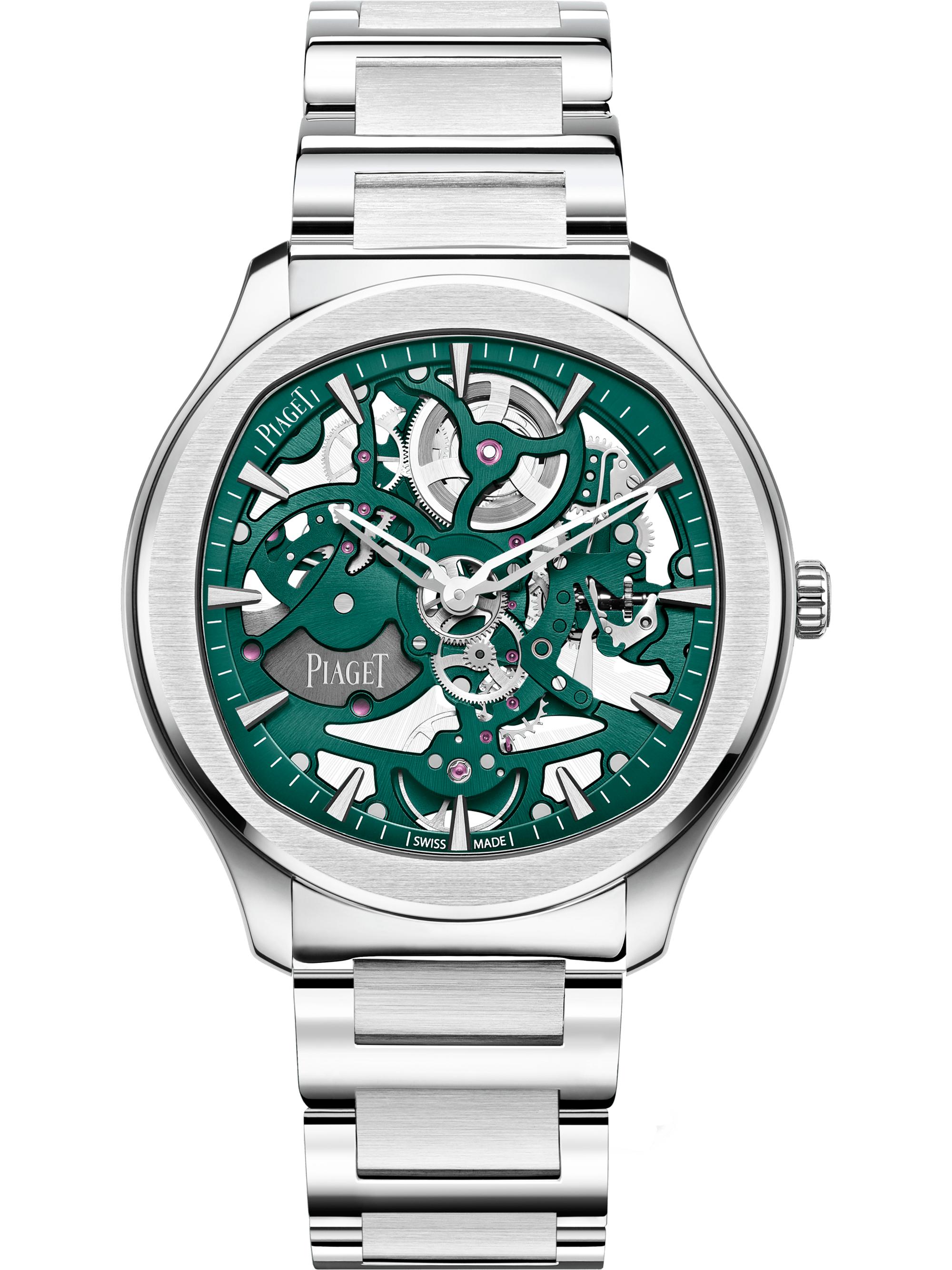 Piaget Women's  Polo Stainless Steel Skeleton Watch - Green