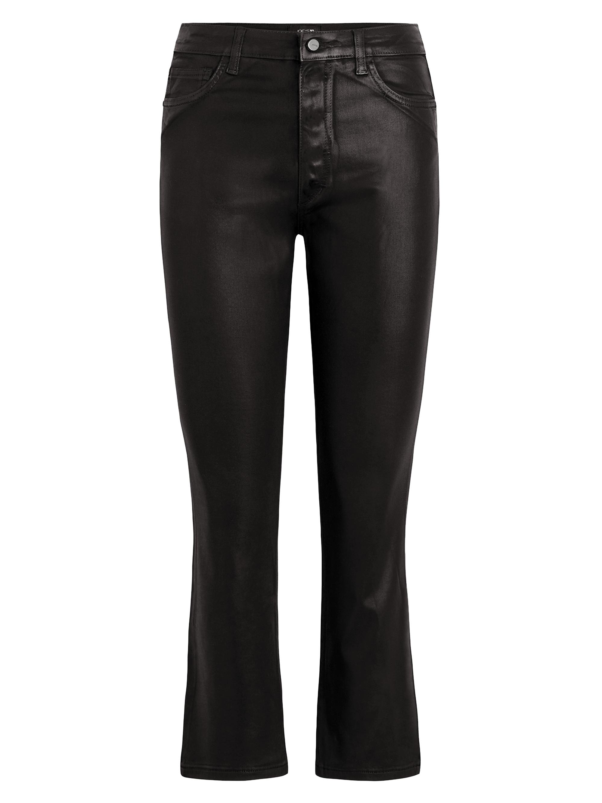 Joe's Jeans Women's Callie Mid-Rise Coated Cropped Boot-Cut Jeans - Black