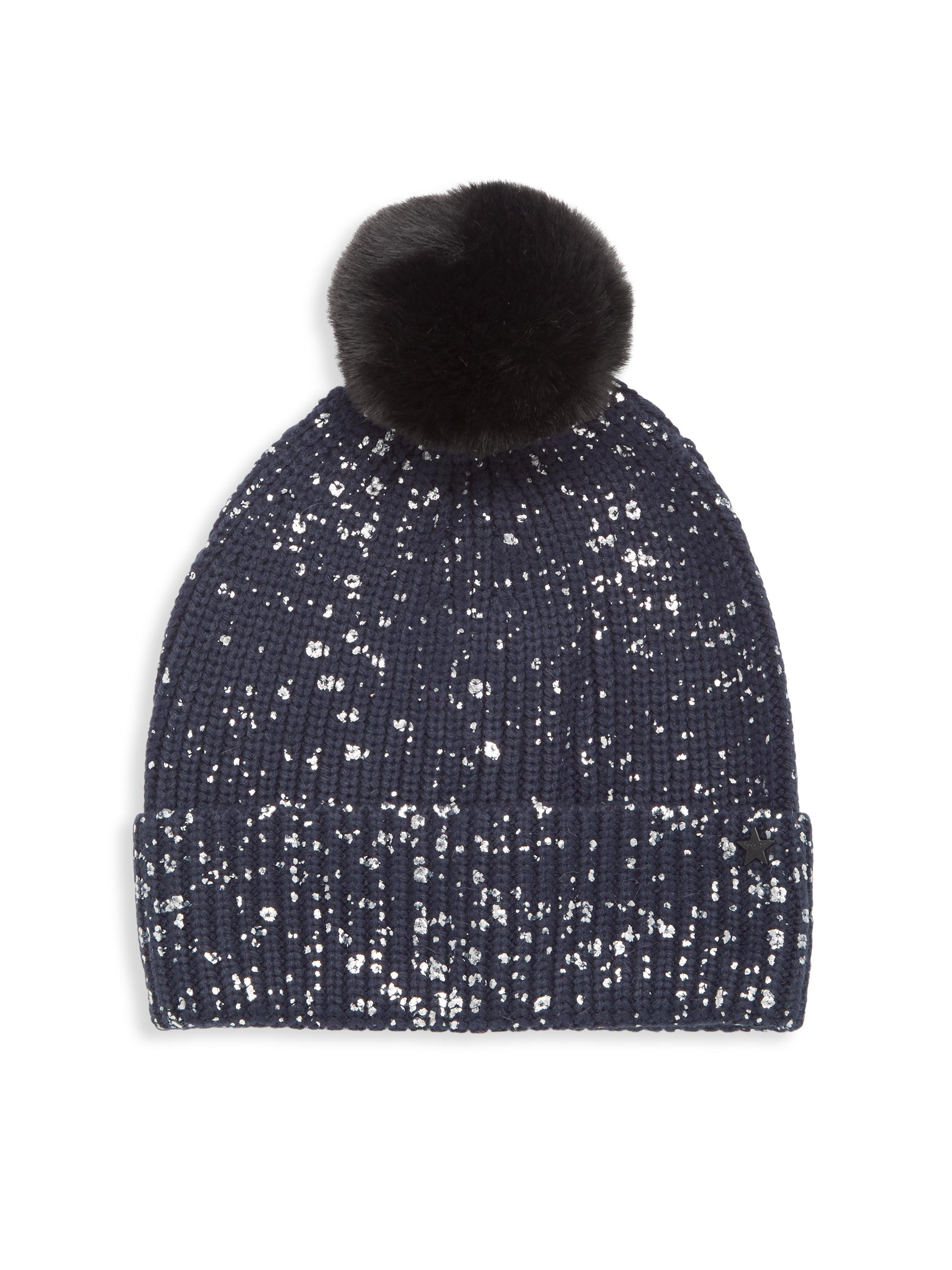 Jocelyn Women's Splatter Knit Hat - Navy