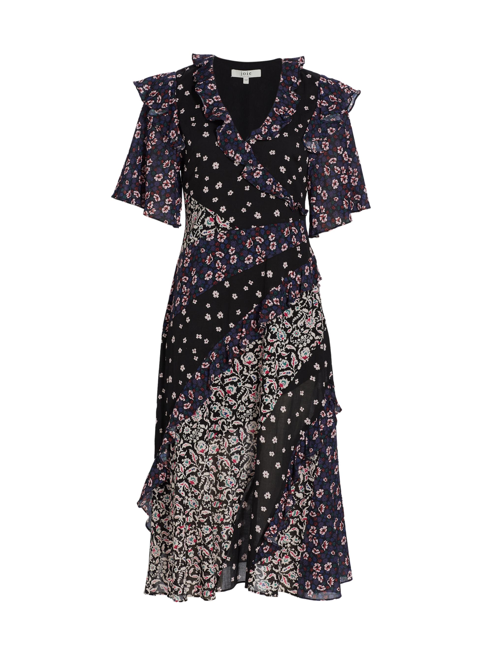 Joie Women's Ambroise Floral Cotton Midi-Dress - Caviar Multi