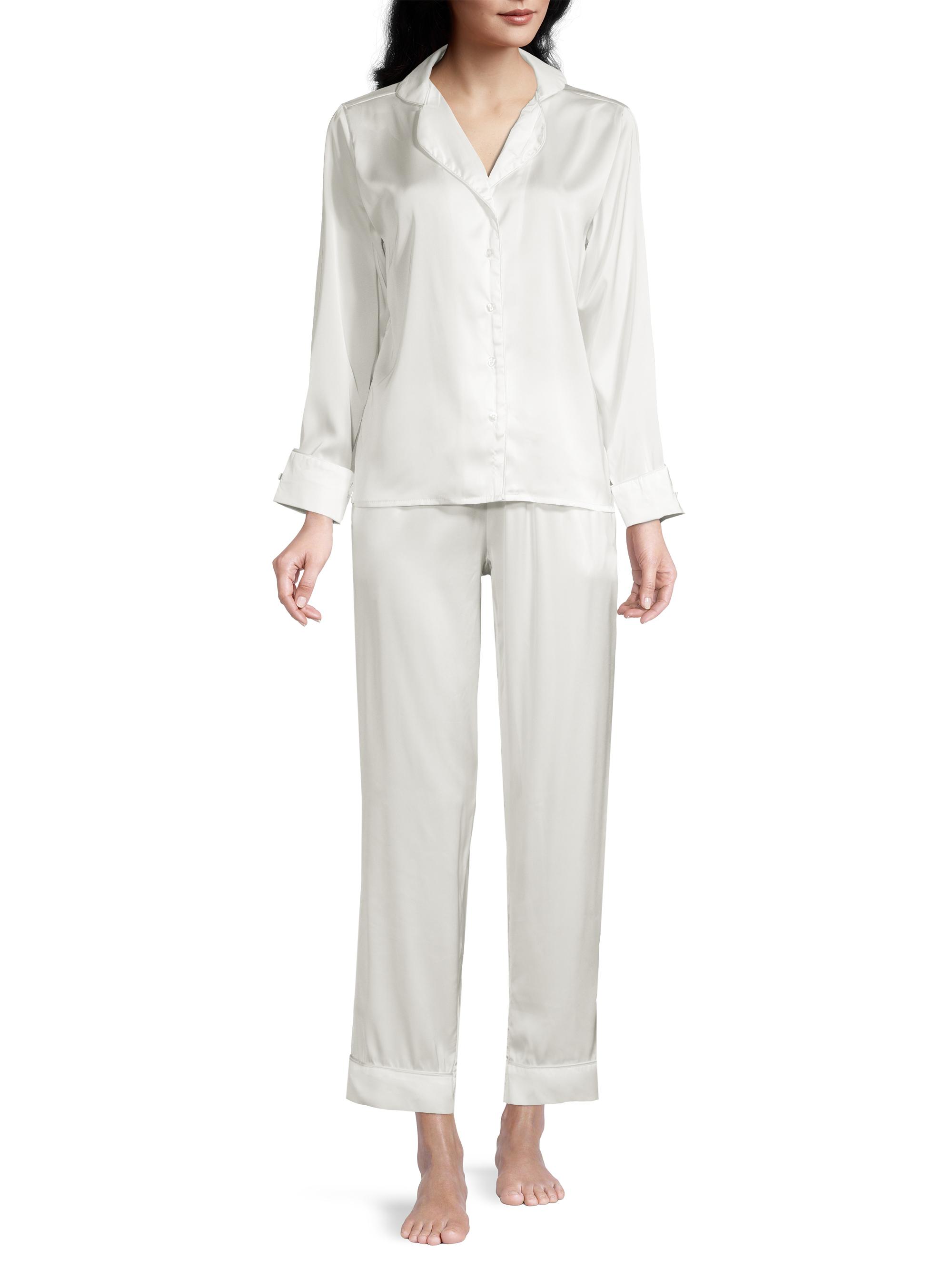 Averie Women's Two-Piece Bianca Pajama Set - White | Thumbnail 2