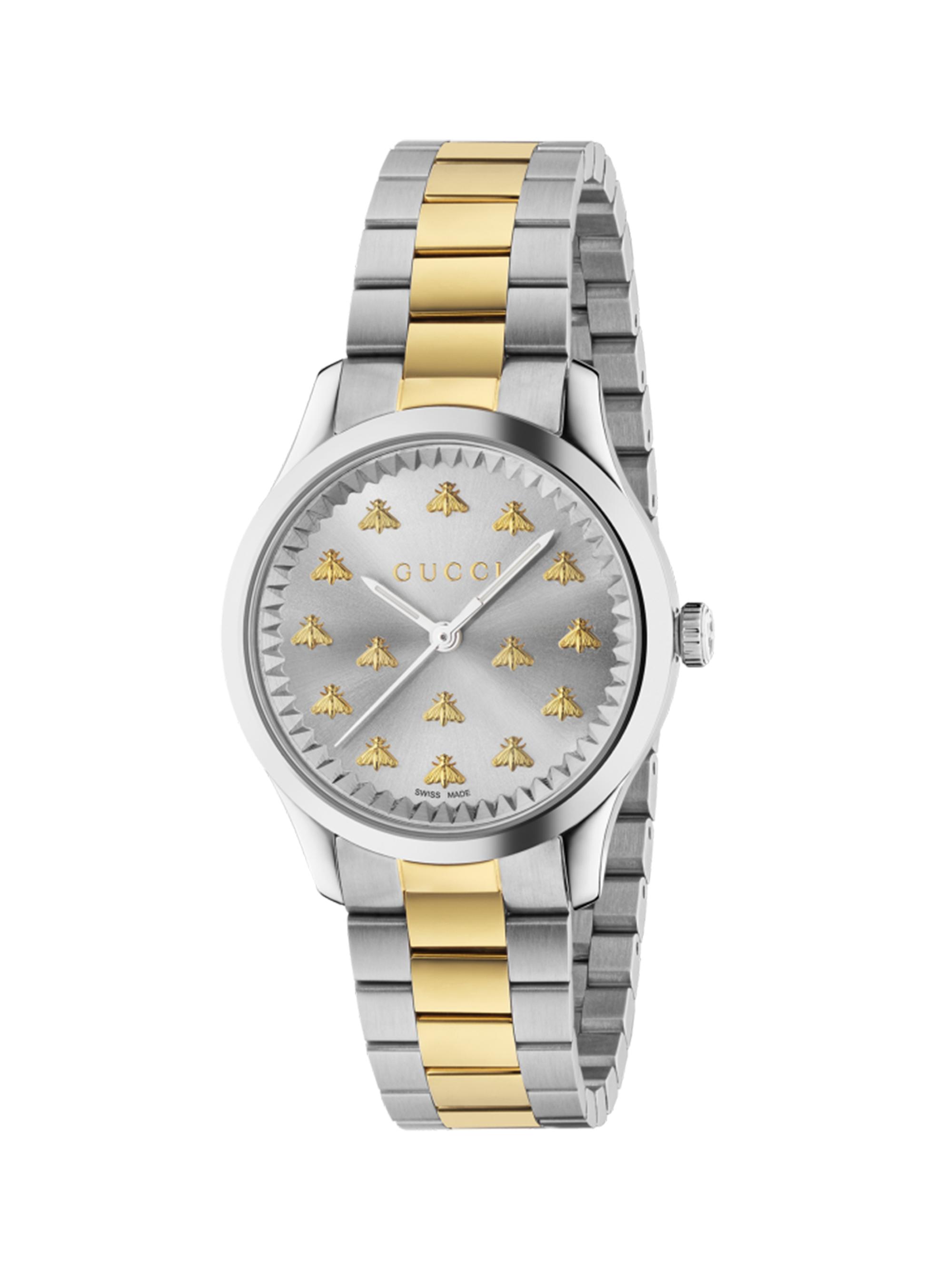 Gucci G Timeless Multibee 18K Yellow Gold & Stainless Steel