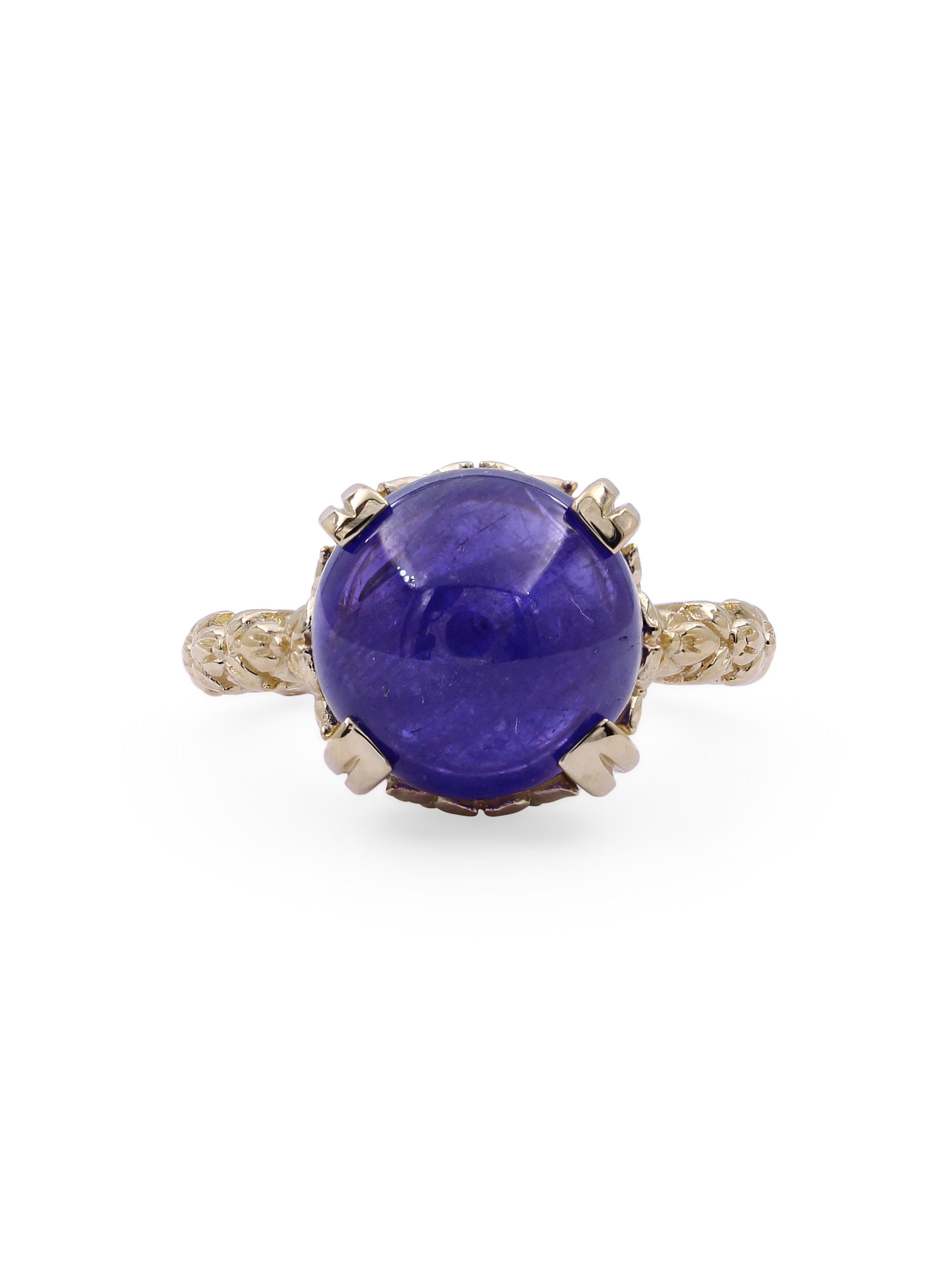 Stephen Dweck Women's Luxury 18K Yellow Gold & Tanzanite Ring