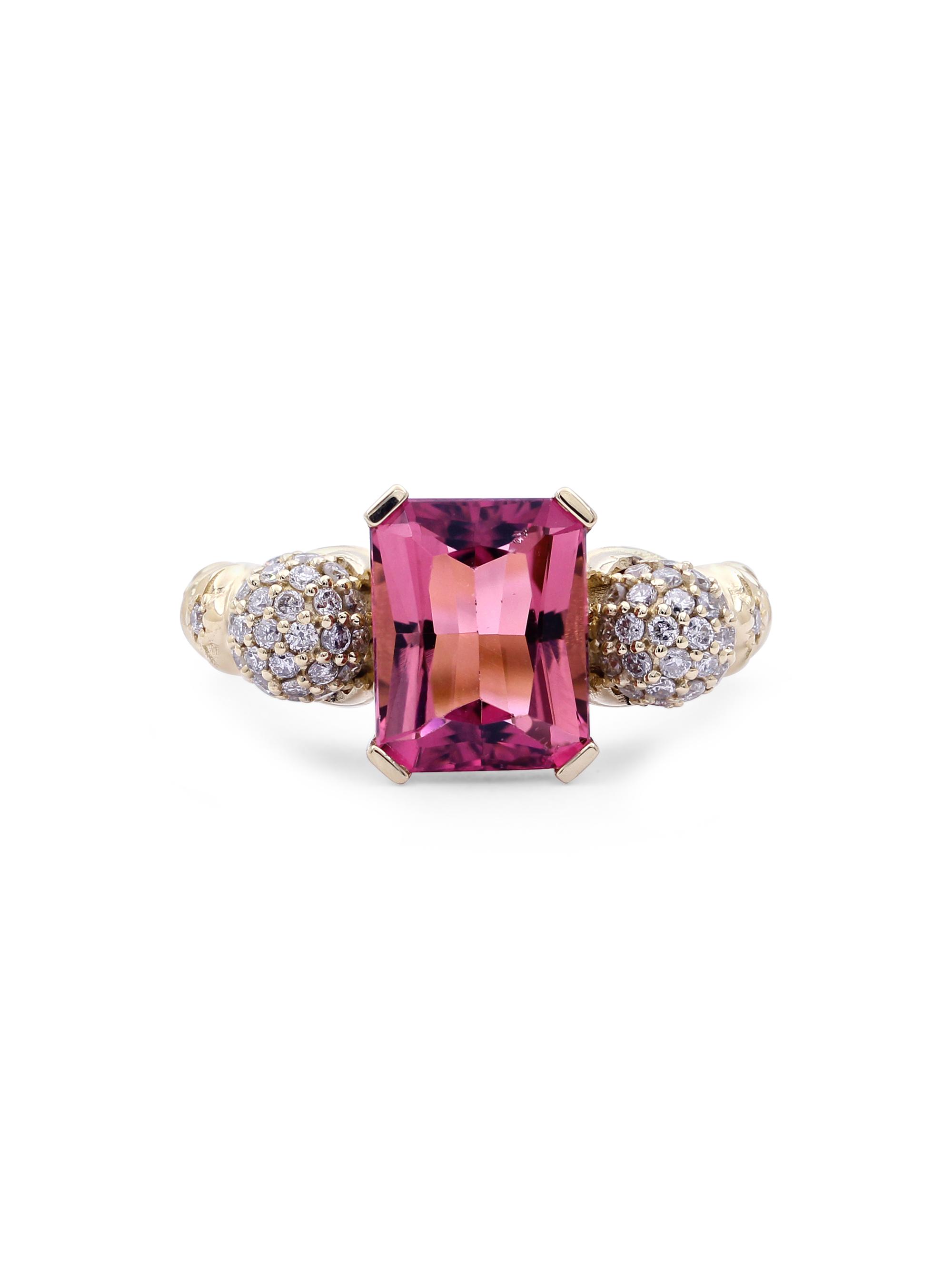 Stephen Dweck Women's Luxury Pink Tourmaline & 0.50 TCW Diamond Ring