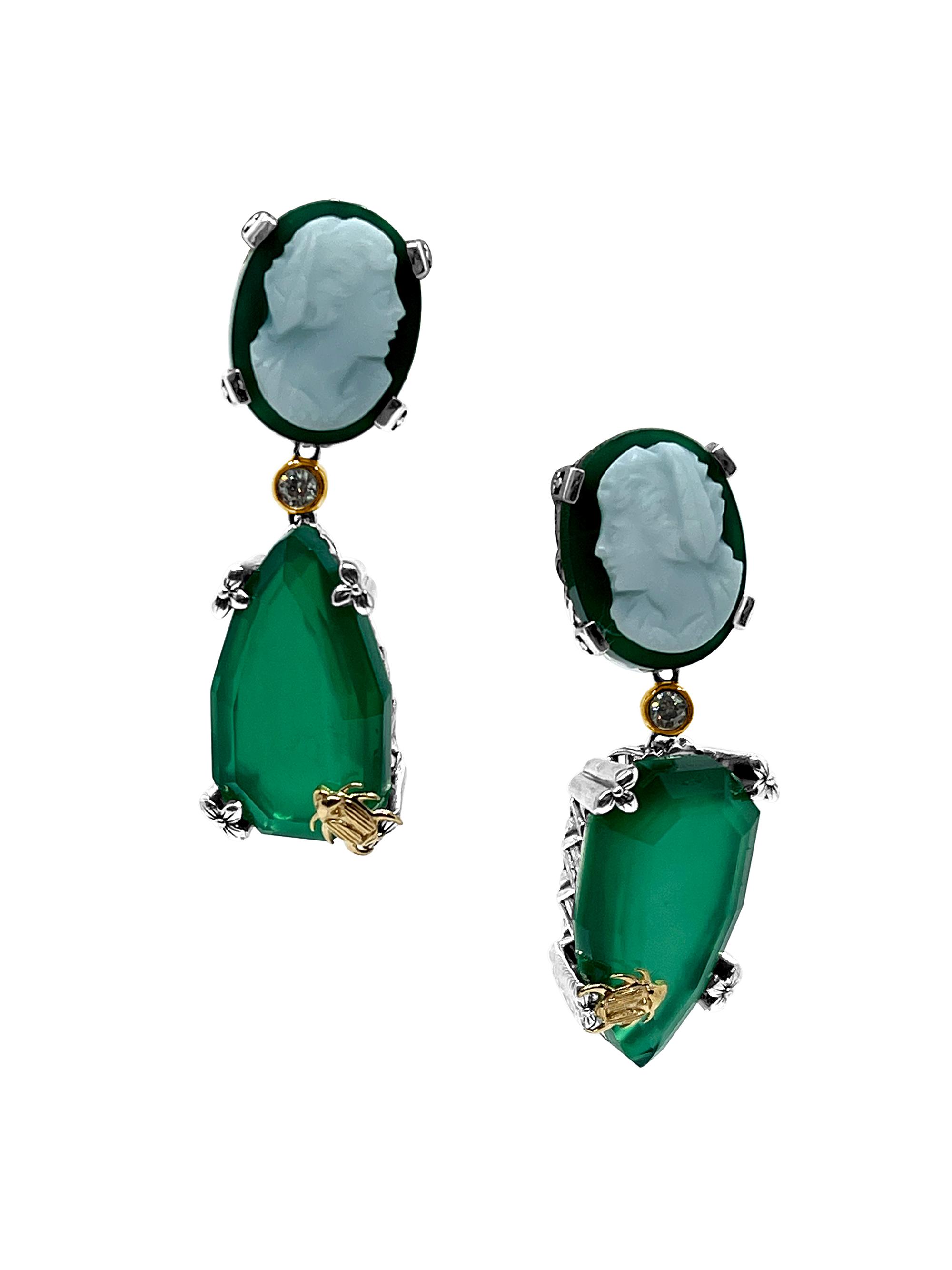 Stephen Dweck Women's Sterling Silver, 18K Yellow Gold & Multi-Gemstone Drop Earrings - Gold