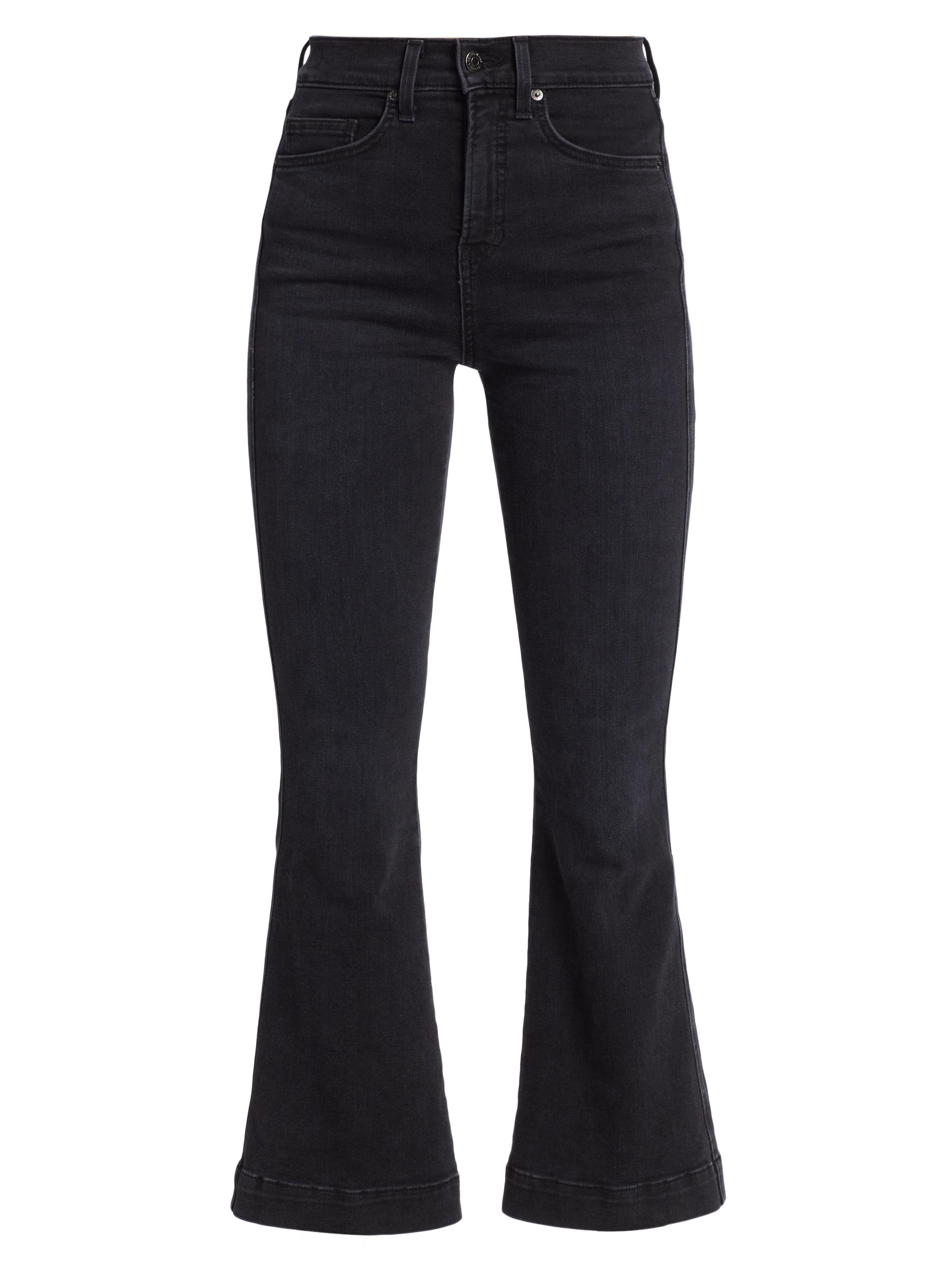 Veronica Beard Women's Carson High-Rise Stretch Flared Ankle Jeans - Washed Onyx