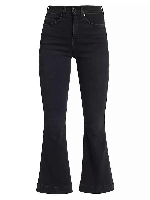 Shop Veronica Beard Carson High-Rise Stretch Flared Ankle Jeans