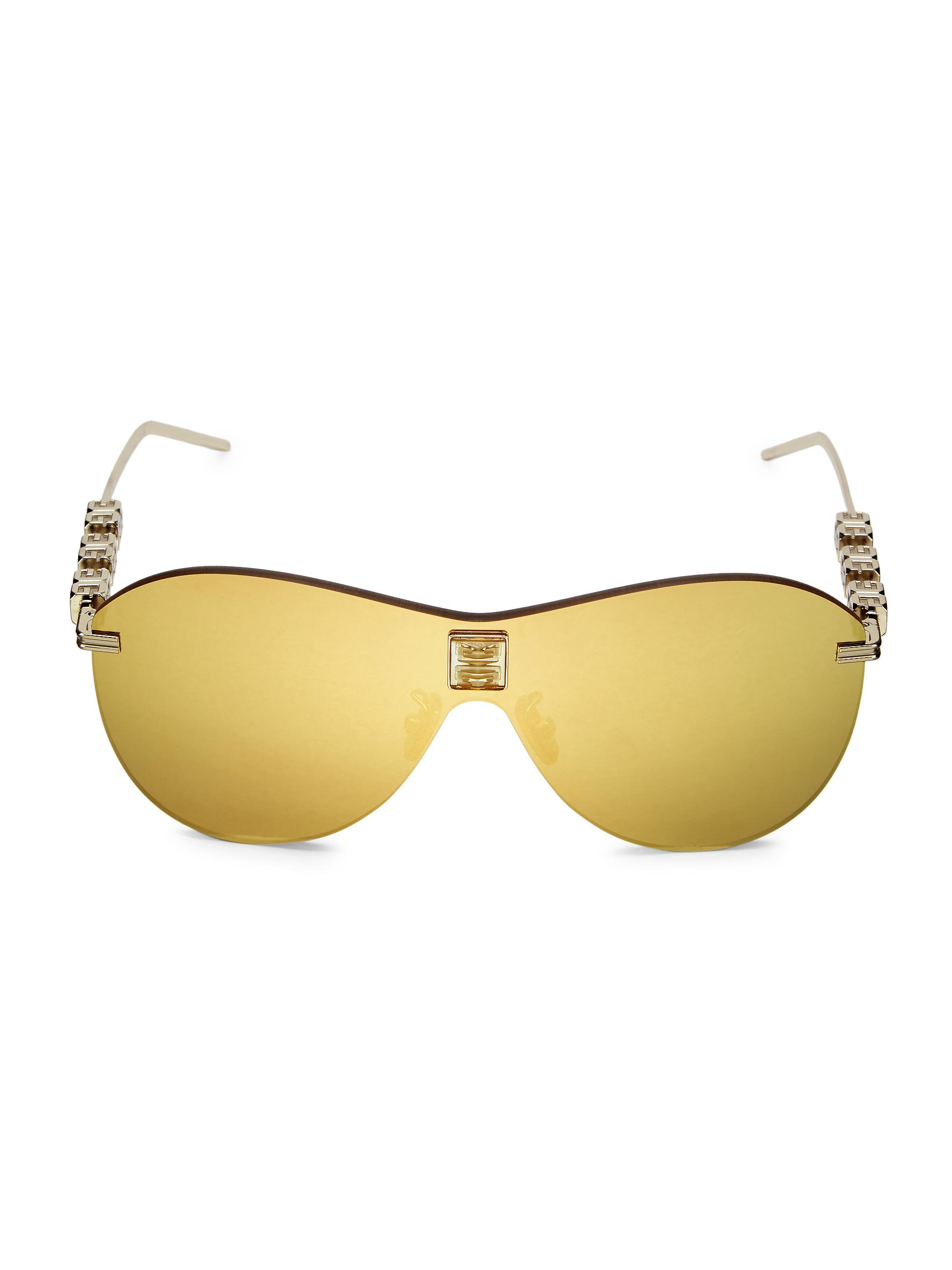 Givenchy Women's Mirrored Shield Sunglasses - Gold