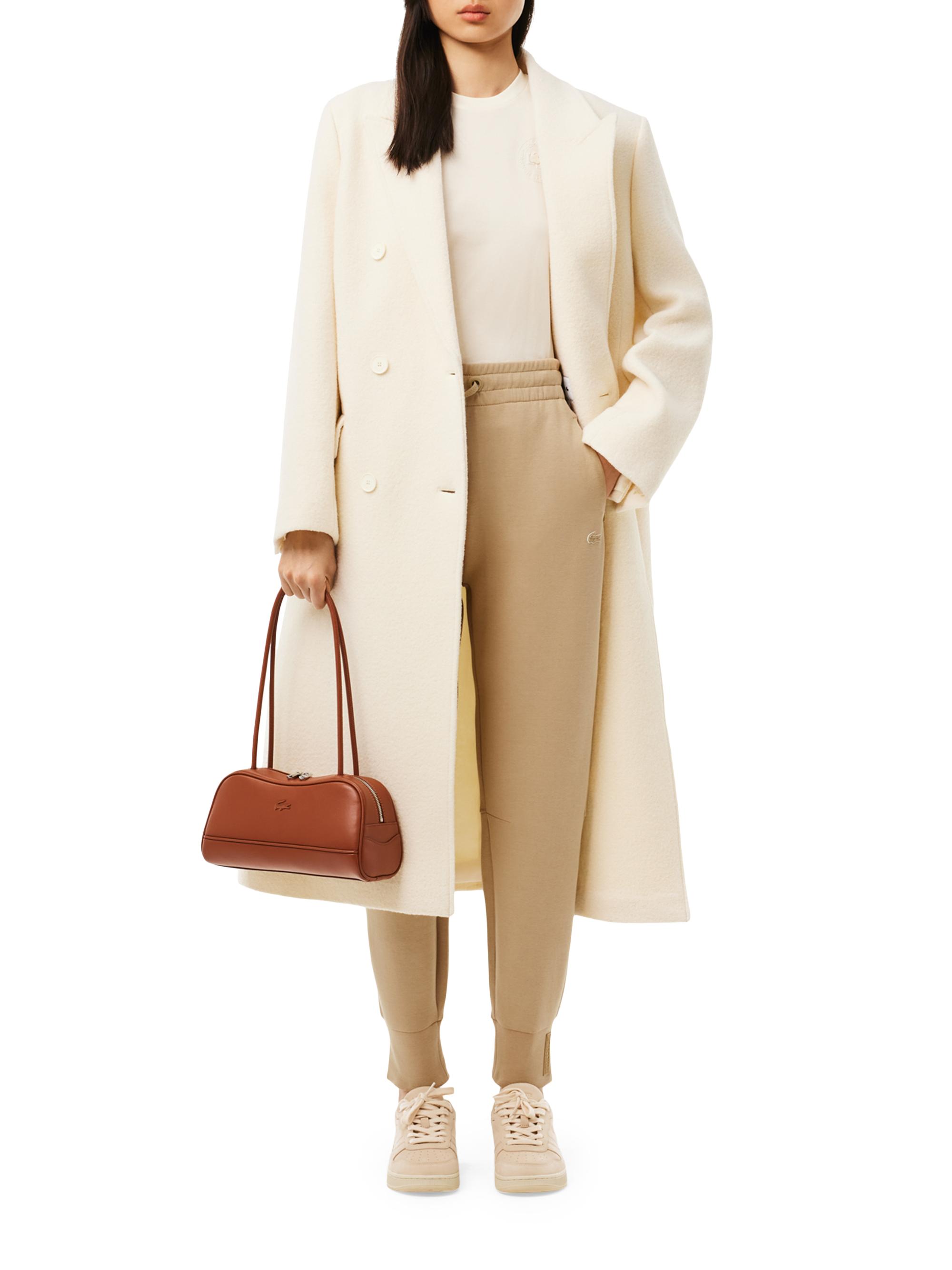 Lacoste Women's Ankle-Crop Double-Fleece Joggers - Sand