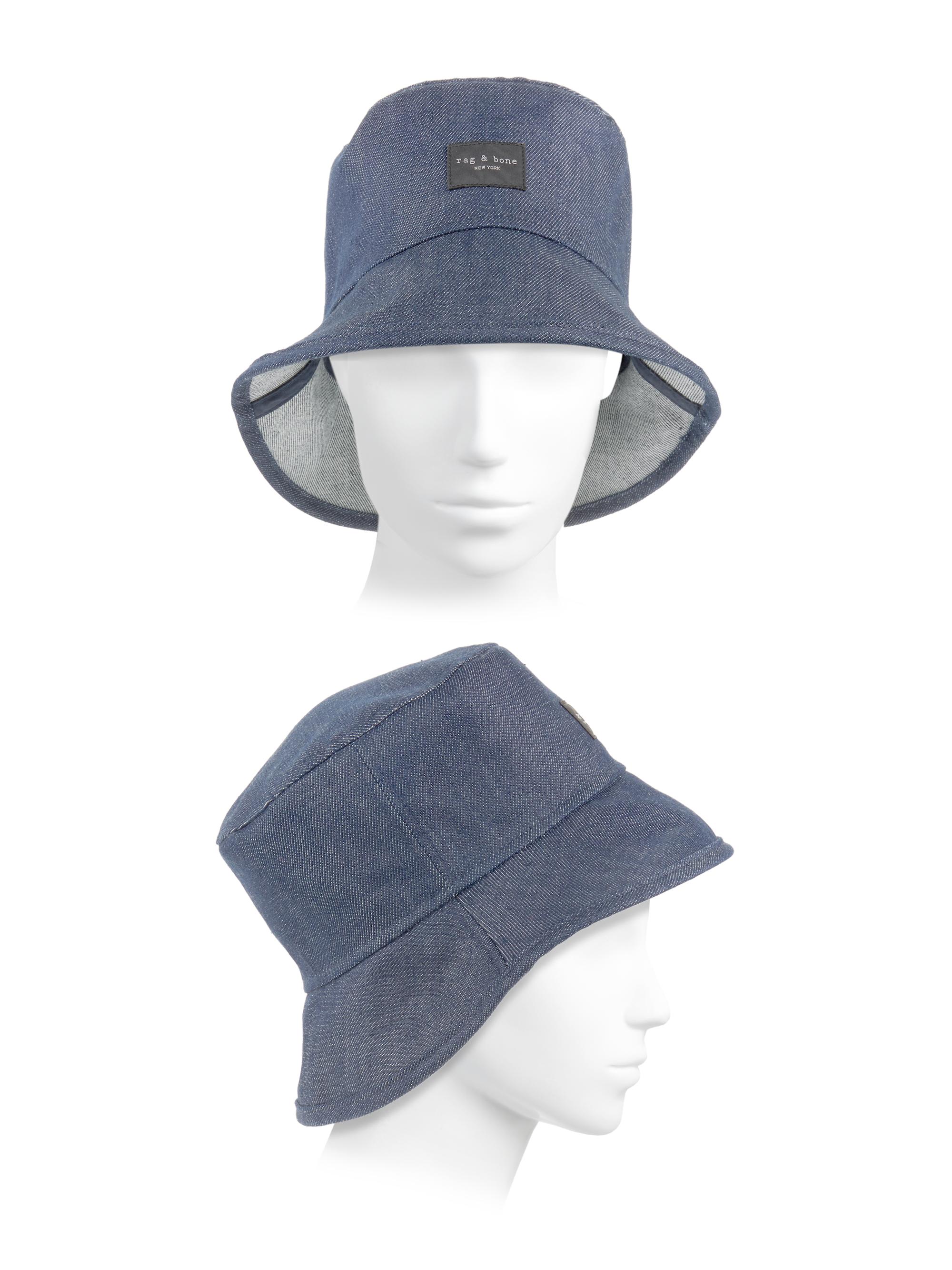 Rag & Bone Addison denim bucket hat rag & bone Addison Denim Bucket Hat | Saks Fifth Avenue main image 3