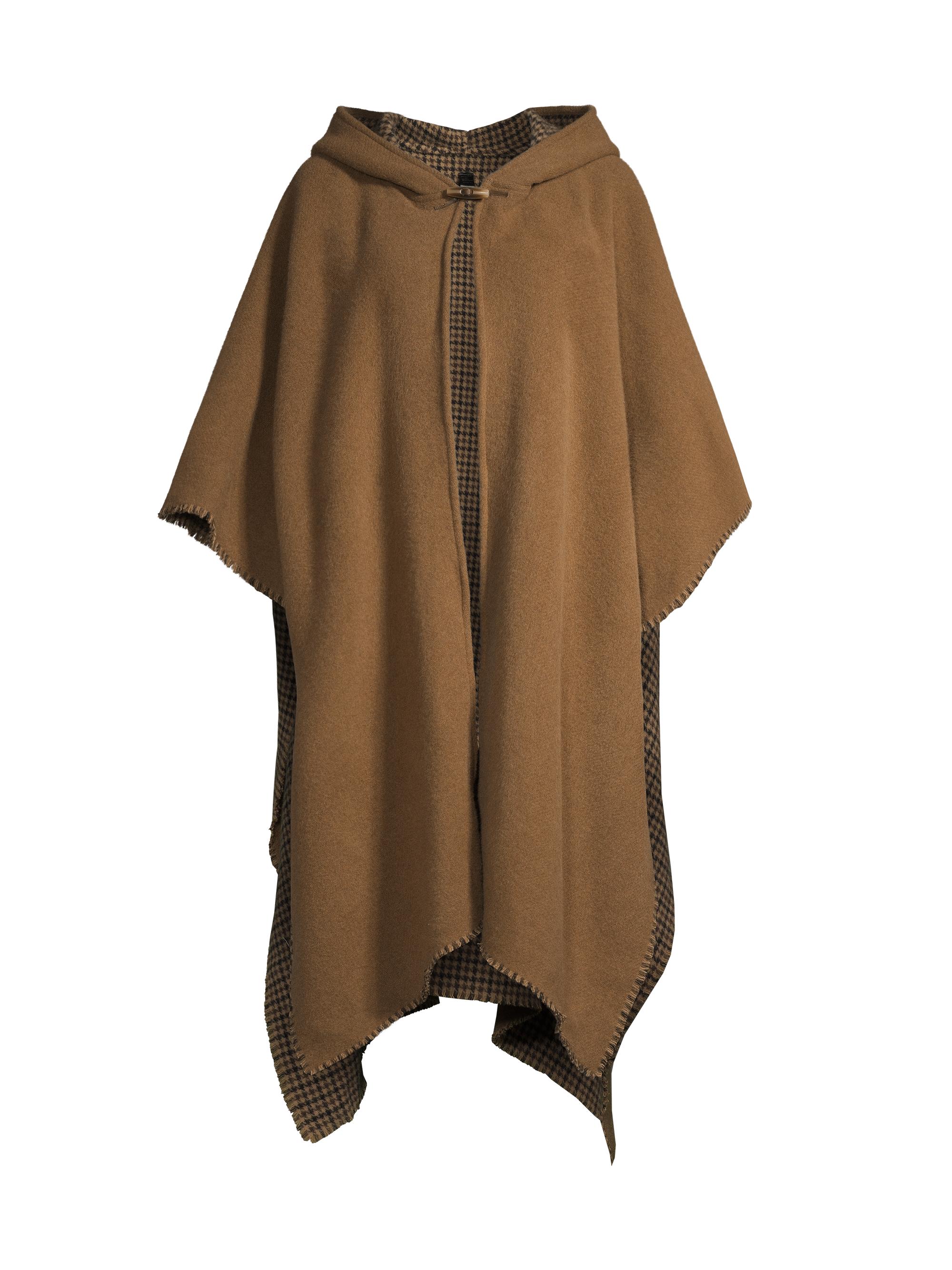rag & bone Women's Rogue Wool Blend Reversible Poncho - Camel