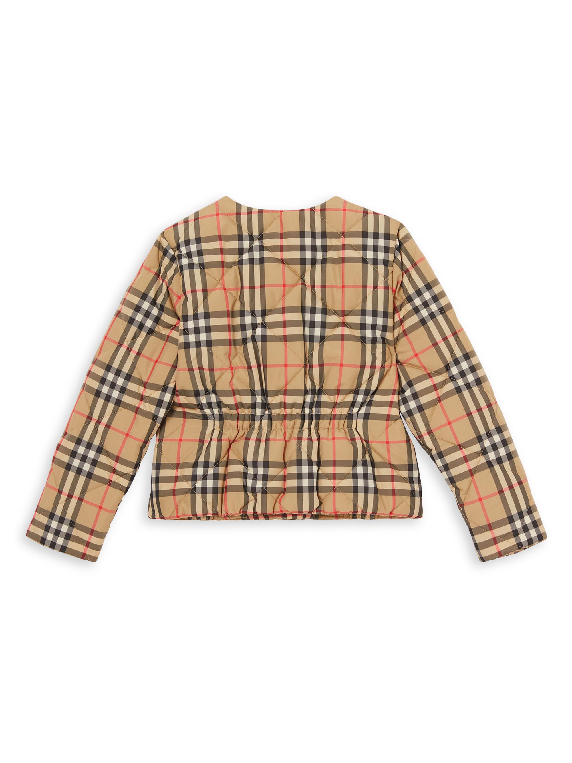 Burberry Little Girl's & Girl's Abigail Quilted Check Jacket