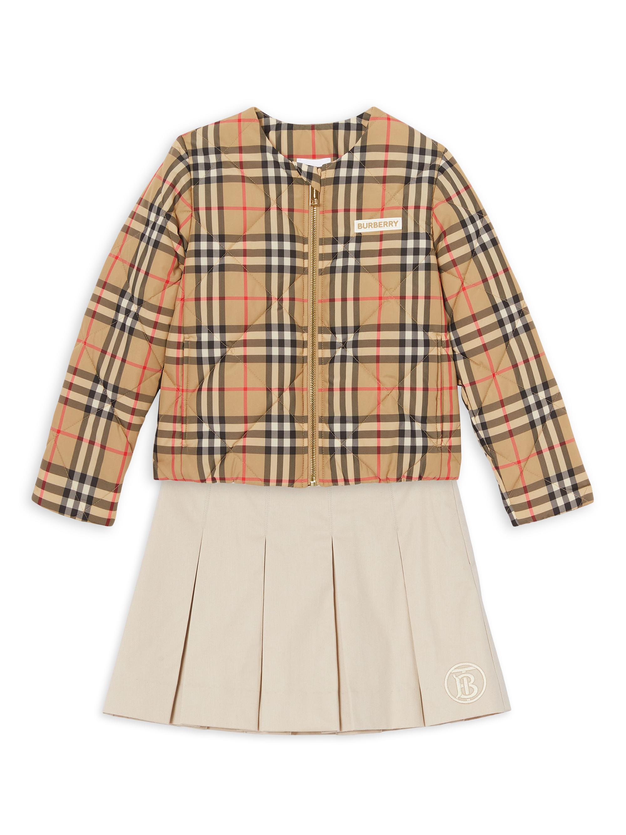 Burberry Little Girl's & Girl's Abigail Quilted Check Jacket