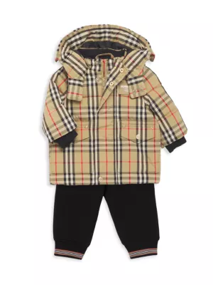 Baby Archive Check quilted jacket