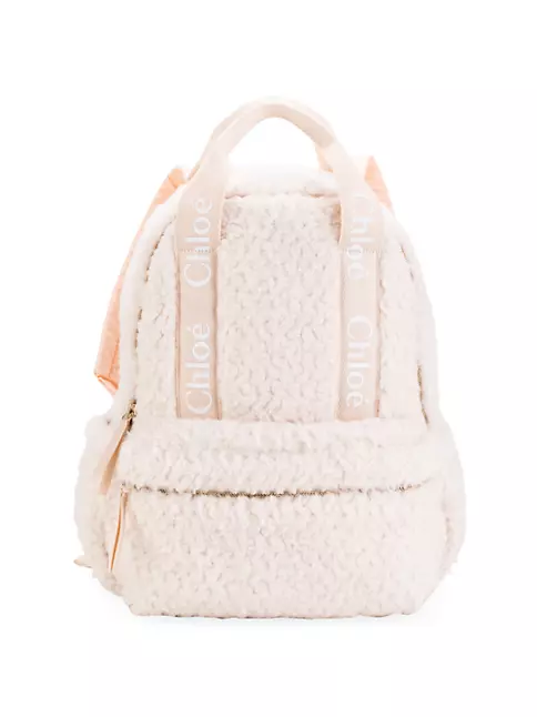 Shop Chloé Girl's Faux Shearling Backpack