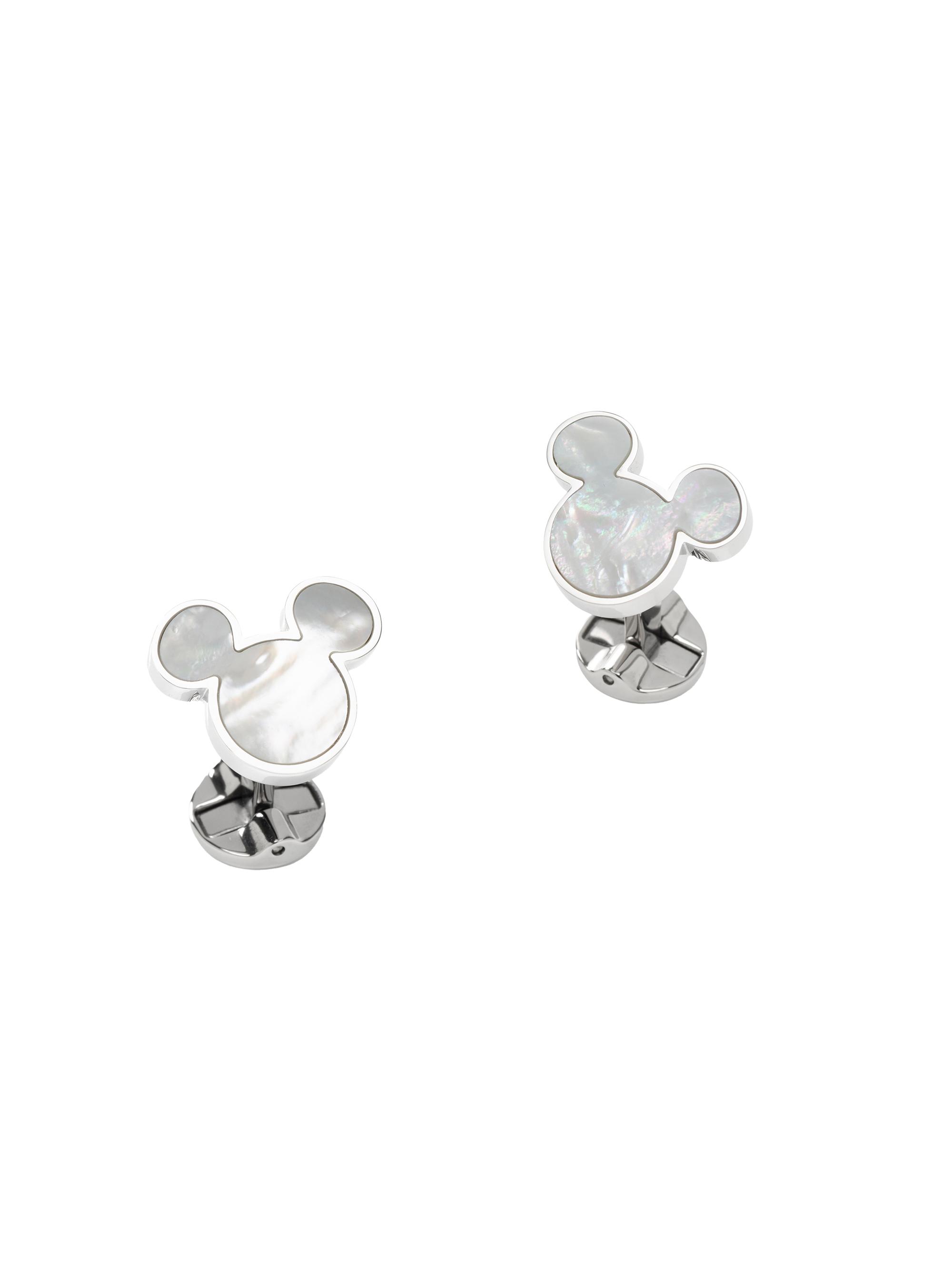 Cufflinks, Inc. Men's Mickey Mouse Mother Of Pearl Cufflinks - Silver