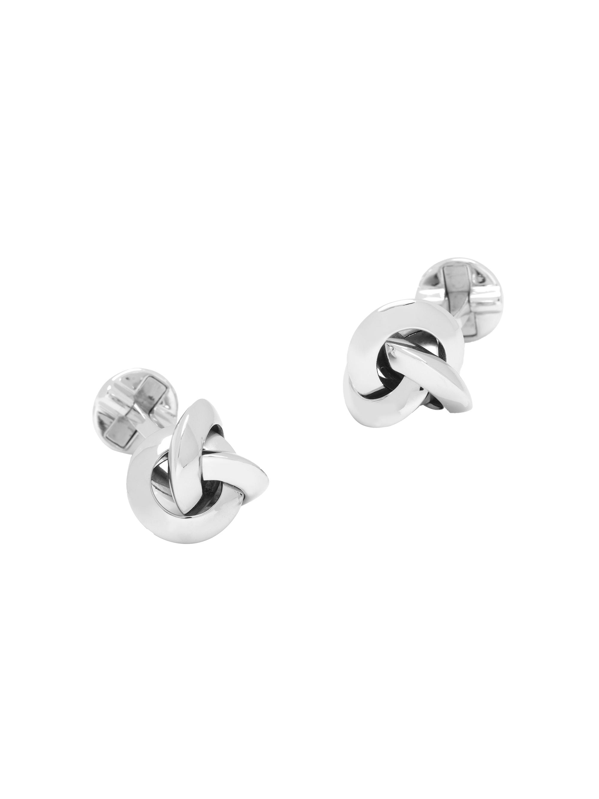 Cufflinks, Inc. Men's Sterling Silver Knot Cufflinks - Silver