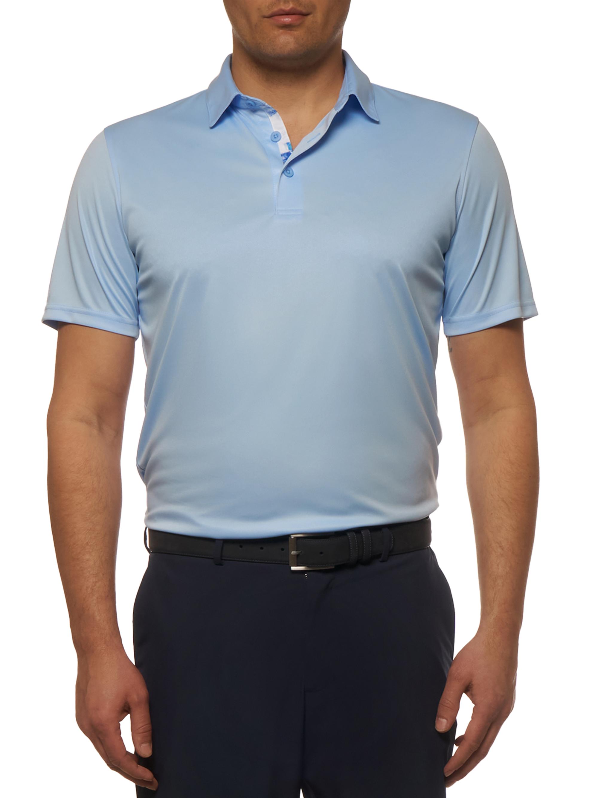 Robert Graham Men's Axelsen Knit Performance Polo - Light Blue