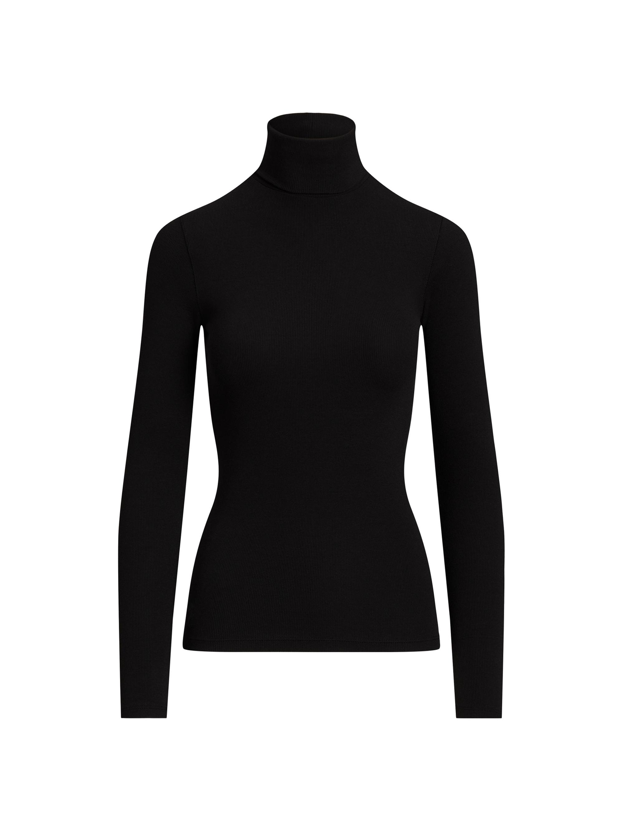 Polo Ralph Lauren Women's Rib-Knit Turtleneck Sweater - Polo Black