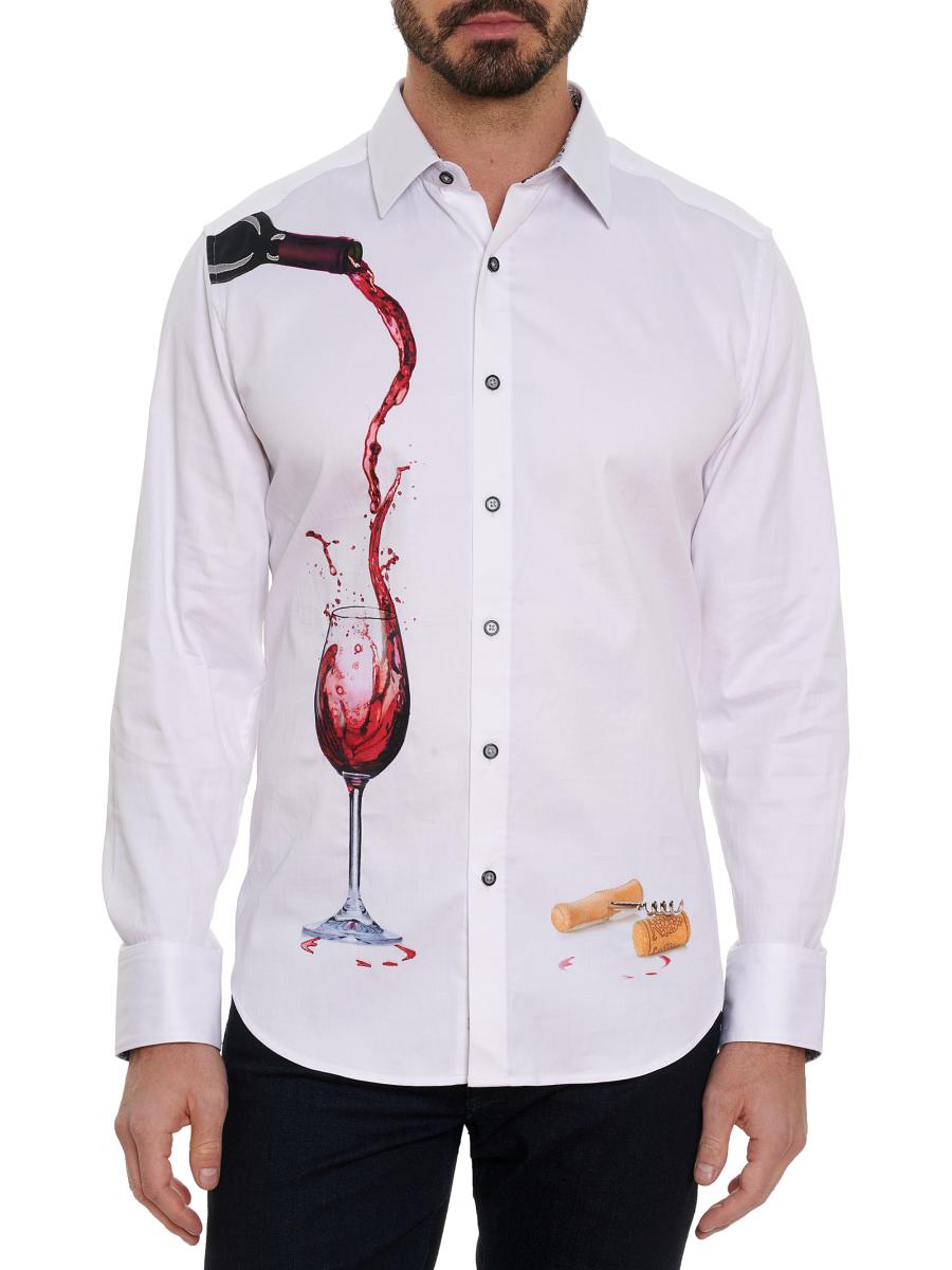Camicia Robert Graham Uomo Taglia L - Nuova Con Etichetta, Manica Corta Indaco Paisley