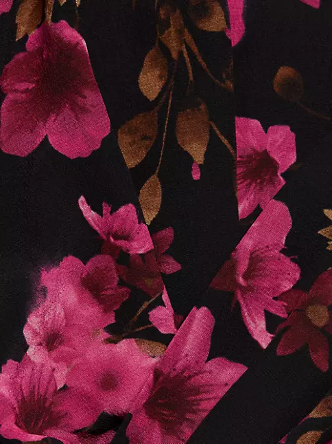 Gucci Pink Floral Print Silk Midi Dress IT 42