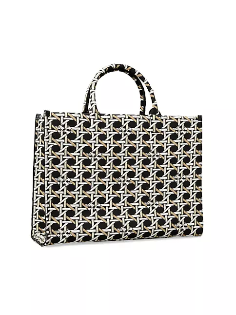 Tory Burch Woven Tote in Black