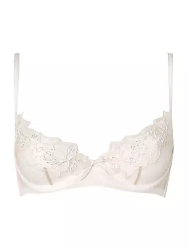 Buy Agent Provocateur Molly Plunge Lace-trimmed Silk-blend Satin