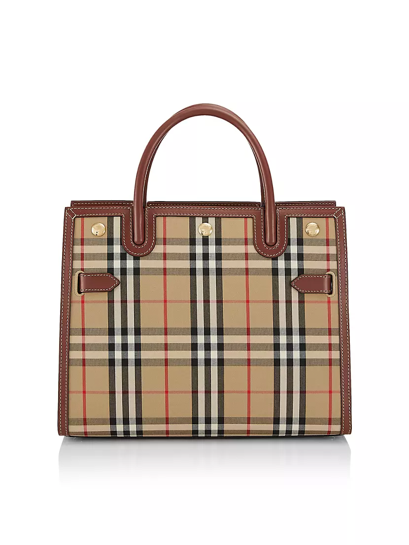 Vintage Burberry Nova Check Small Tote from Italy - Ruby Lane