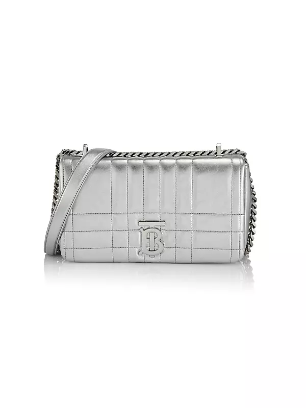 Burberry Quilted Leather Mini Lola Camera Bag Black/Silver-tone in
