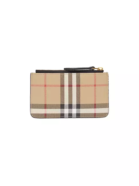 Burberry Black/Beige House Check Coated Canvas and Leather Baby