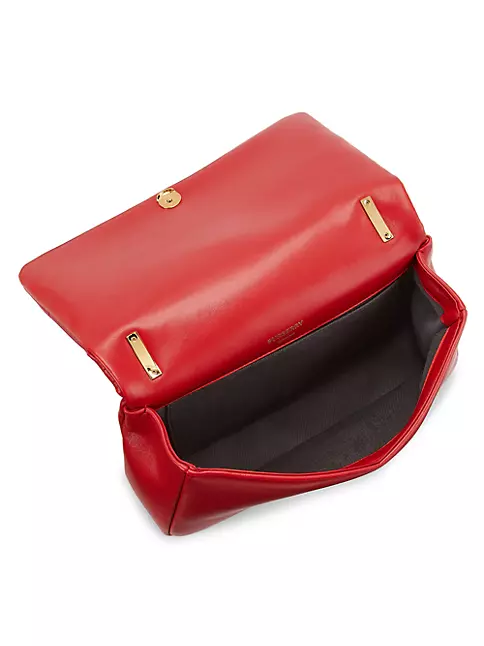 Burberry Lola Small Quilted Leather Shoulder Bag - Bright Red