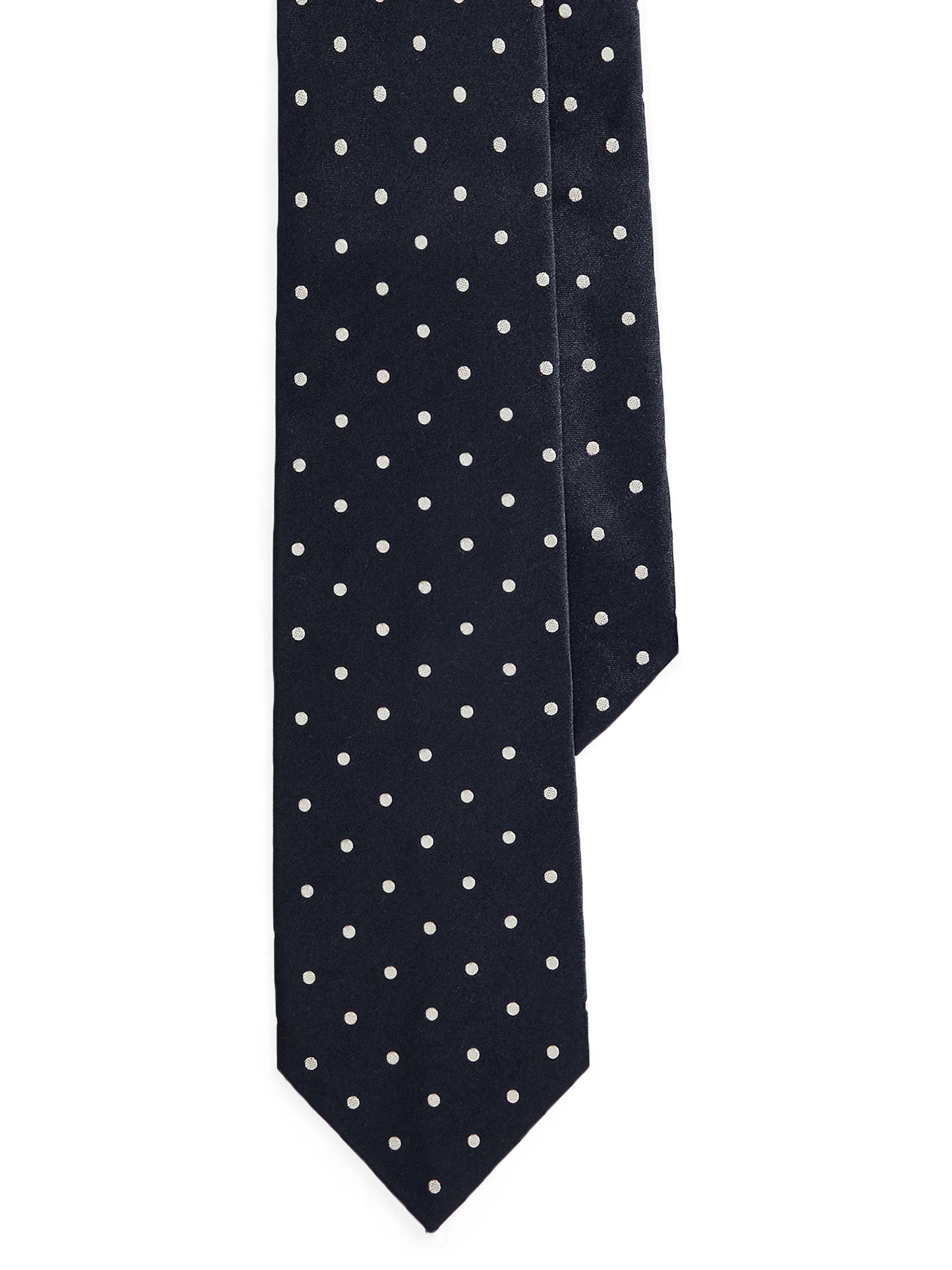 Ralph Lauren Purple Label Men's Polka Dot Tie - Dark Navy