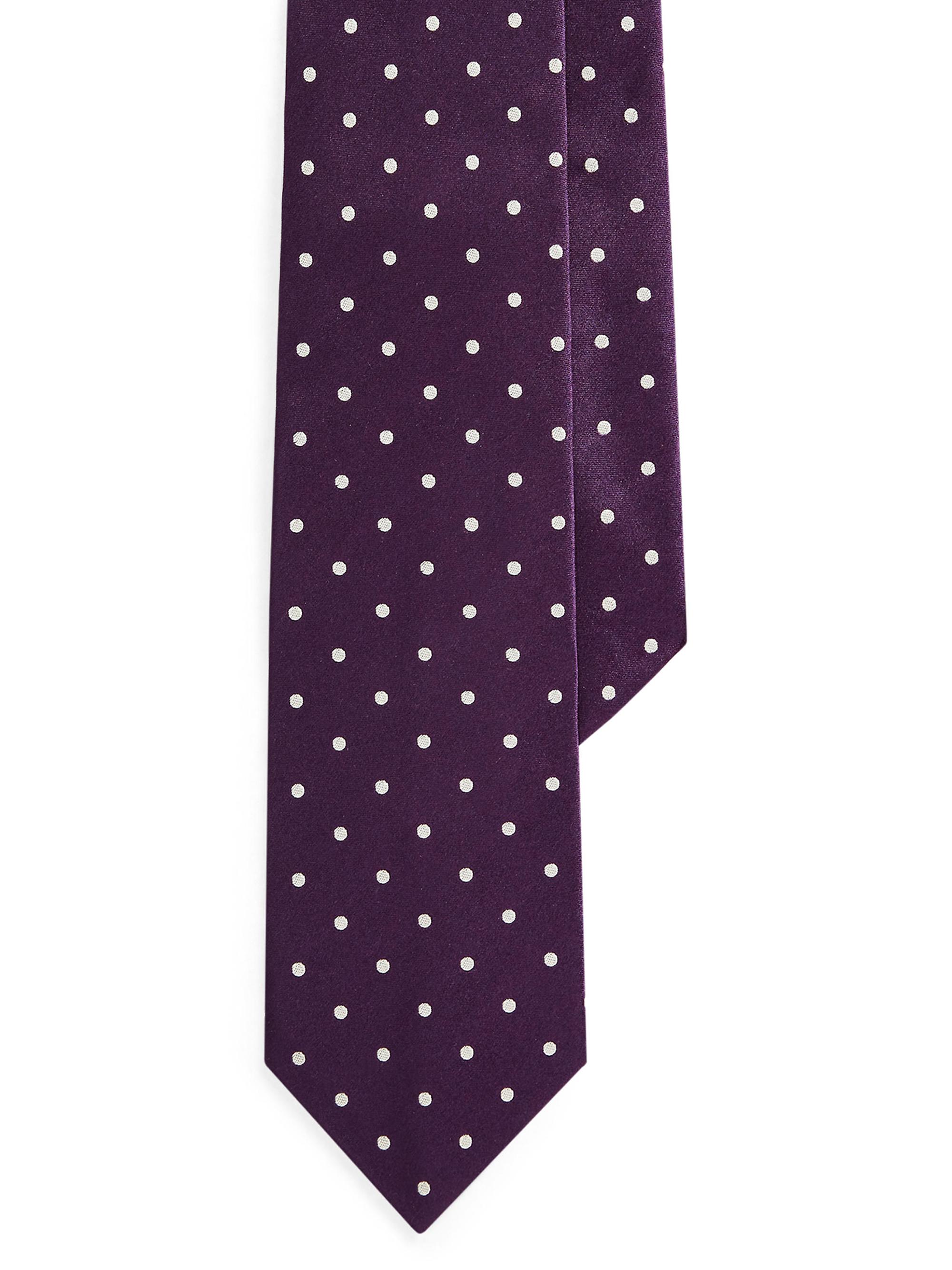 Ralph Lauren Purple Label Men's Polka Dot Tie - Dark Purple